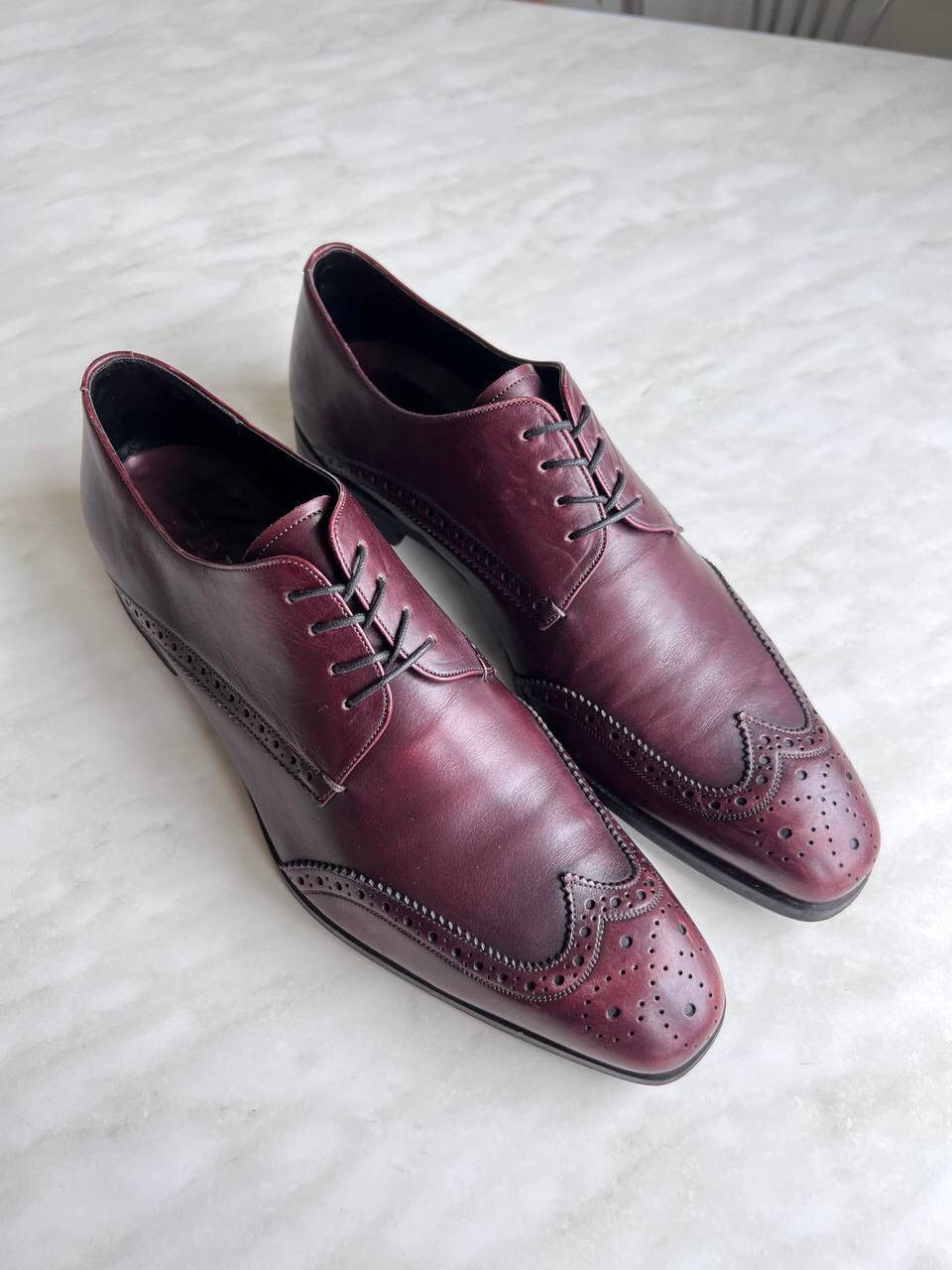 Prada × Vintage PRADA Brogue Oxfords Vintage y2k luxury grunge archive Size US 9 / EU 42 - 2 Thumbnail