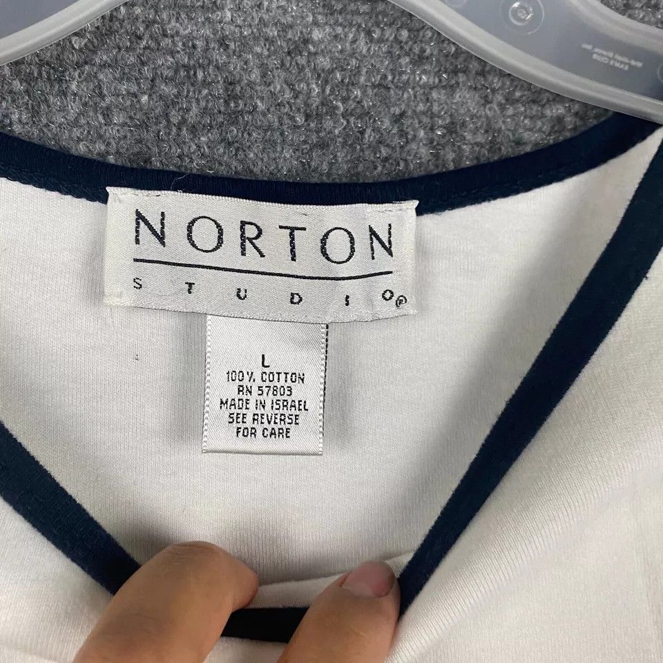 Other Norton Studio T-Shirt Women's Large Short Sleeve 100% Cotton Size L / US 10 / IT 46 - 3 Thumbnail