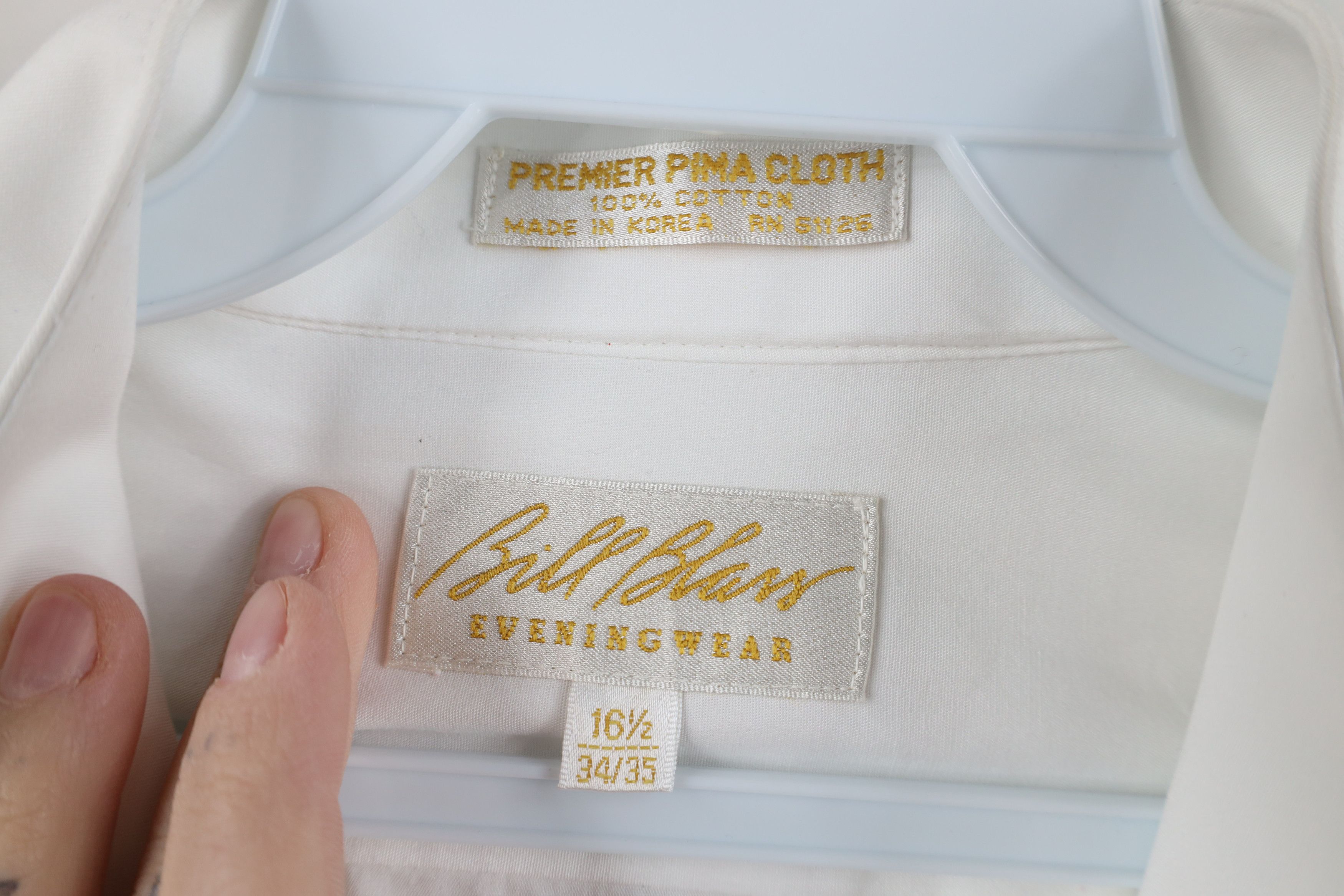 Vintage Vintage 90s Streetwear French Cuff Tuxedo Prom Dress Shirt Size US M / EU 48-50 / 2 - 9 Thumbnail