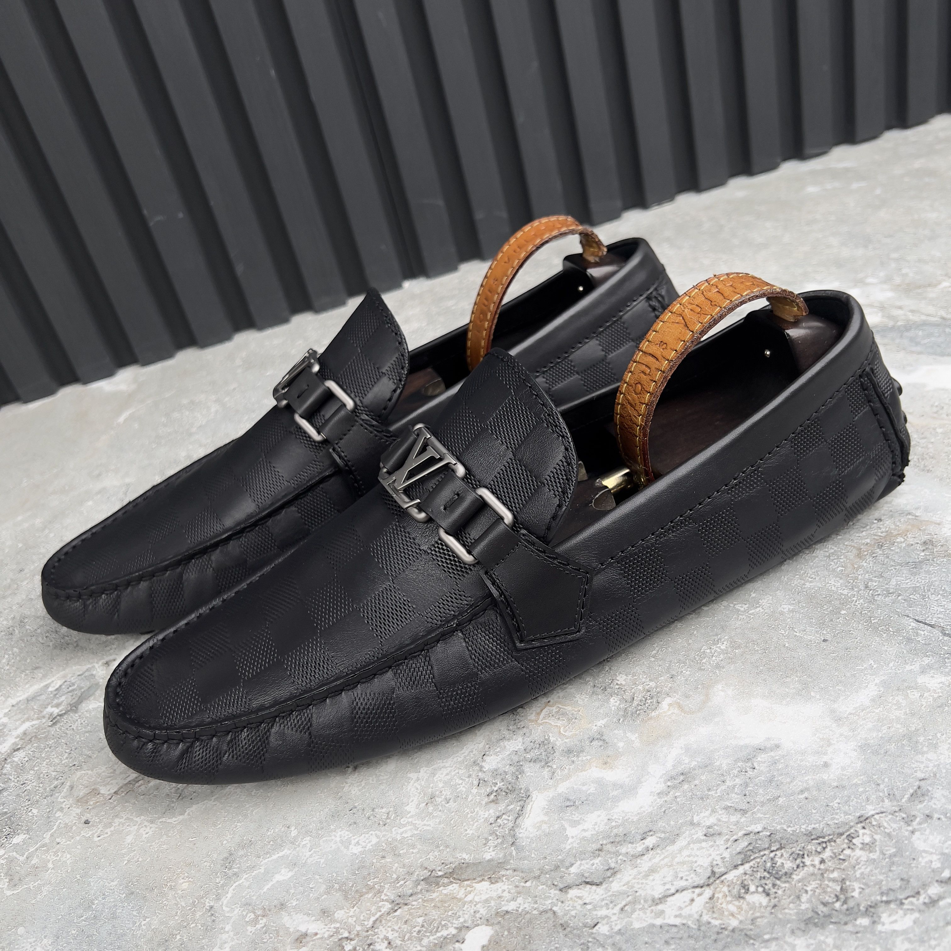 Louis Vuitton Hockenheim Damier Driving Moccasins Leather