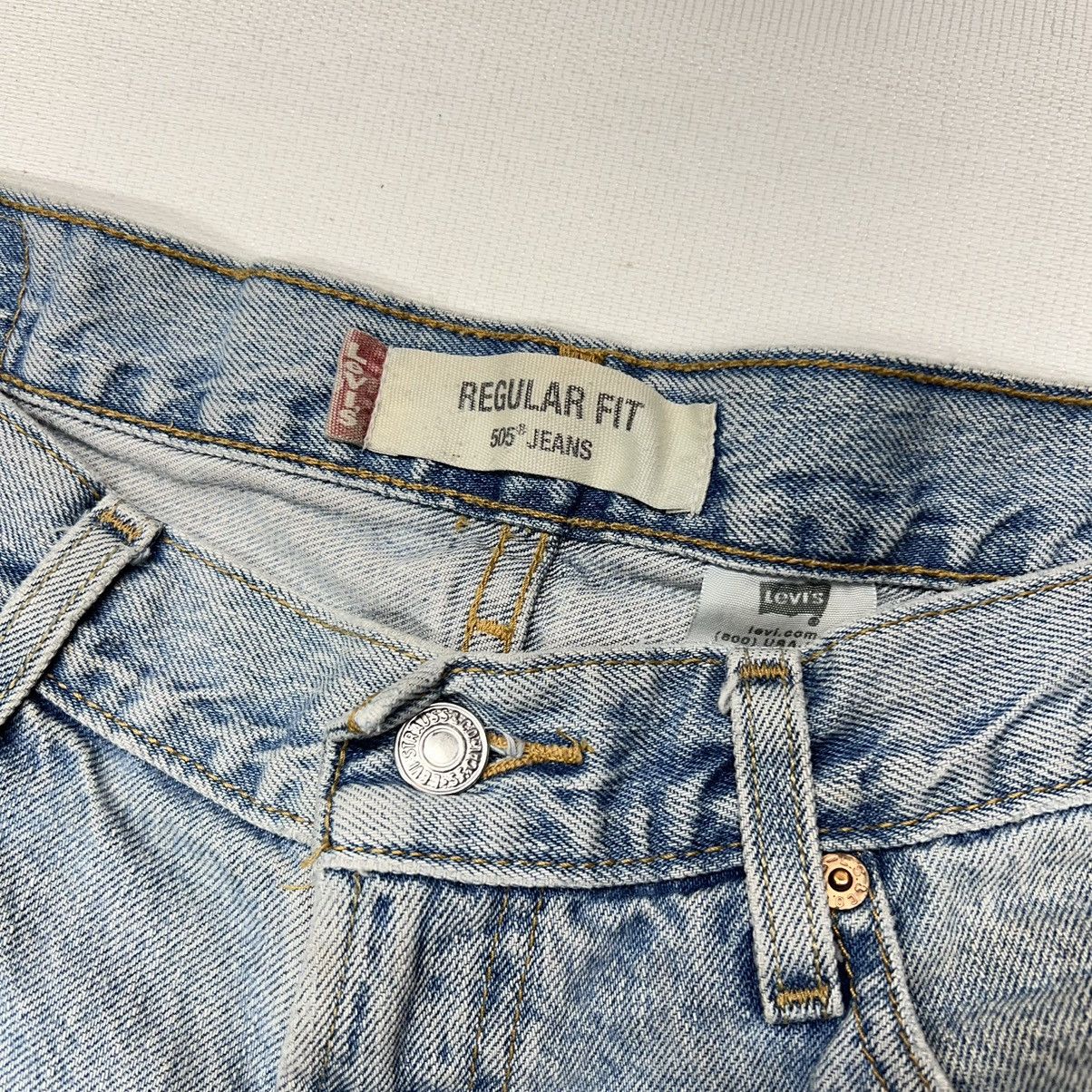 Levi's × Vintage Levis 505 Jeans Blue Straight Regular Fit Denim Y2K Size US 34 / EU 50 - 7 Thumbnail