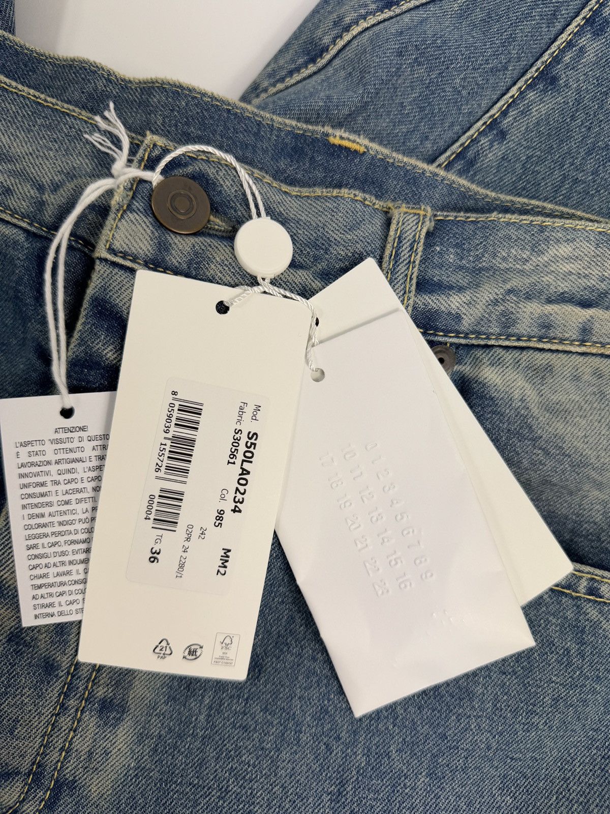 Maison Margiela PANELLED STRAIGHT LEG BAGGY JEANS Size US 36 / EU 52 - 13 Thumbnail