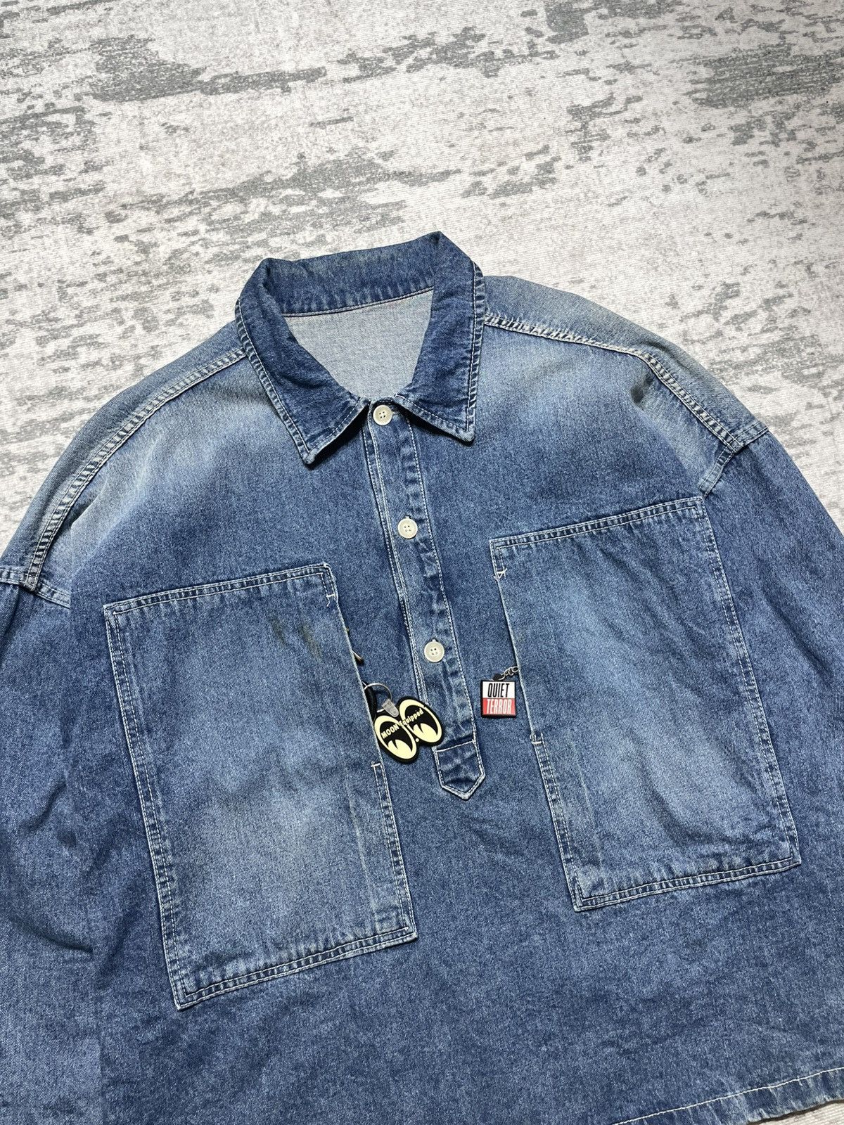 Vintage Collavo us army denim pullover shirt Size US XL / EU 56 / 4 - 5 Thumbnail