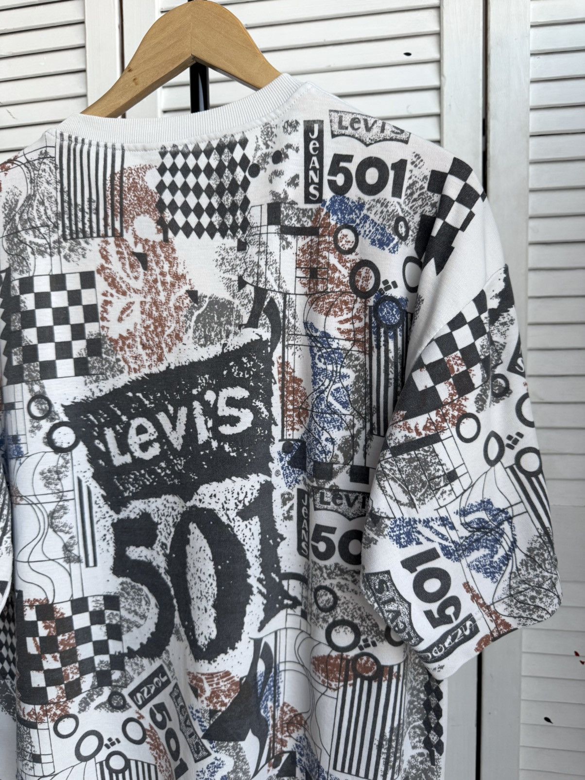 Levi's Vintage Clothing Vintage 90’s Levi’s 501 All Over Print Button Up Shirt USA Size US M / EU 48-50 / 2 - 12 Thumbnail