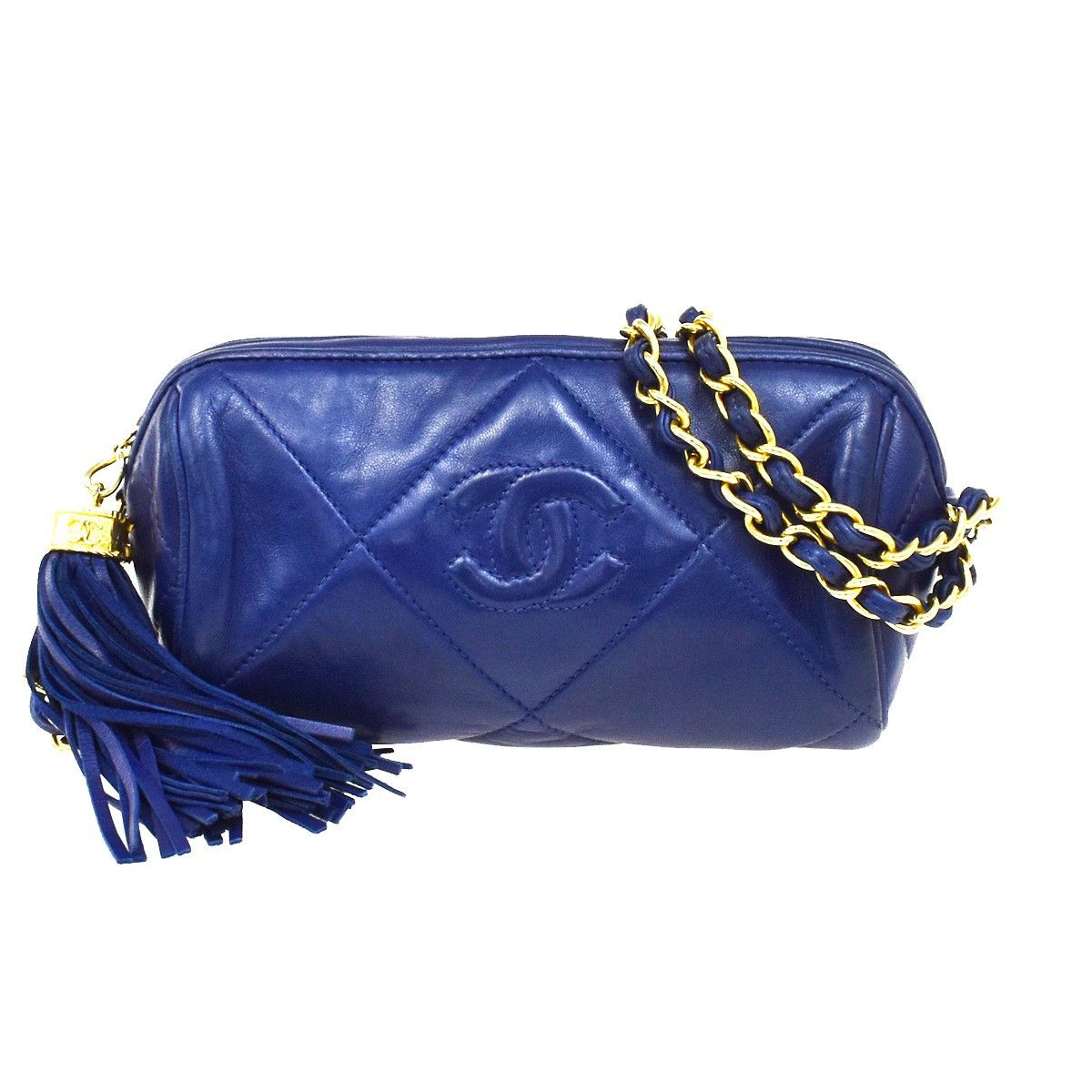 Chanel Chanel Vintage Diamond CC Barrel Bag Quilted Leather Size ONE SIZE - 1 Thumbnail