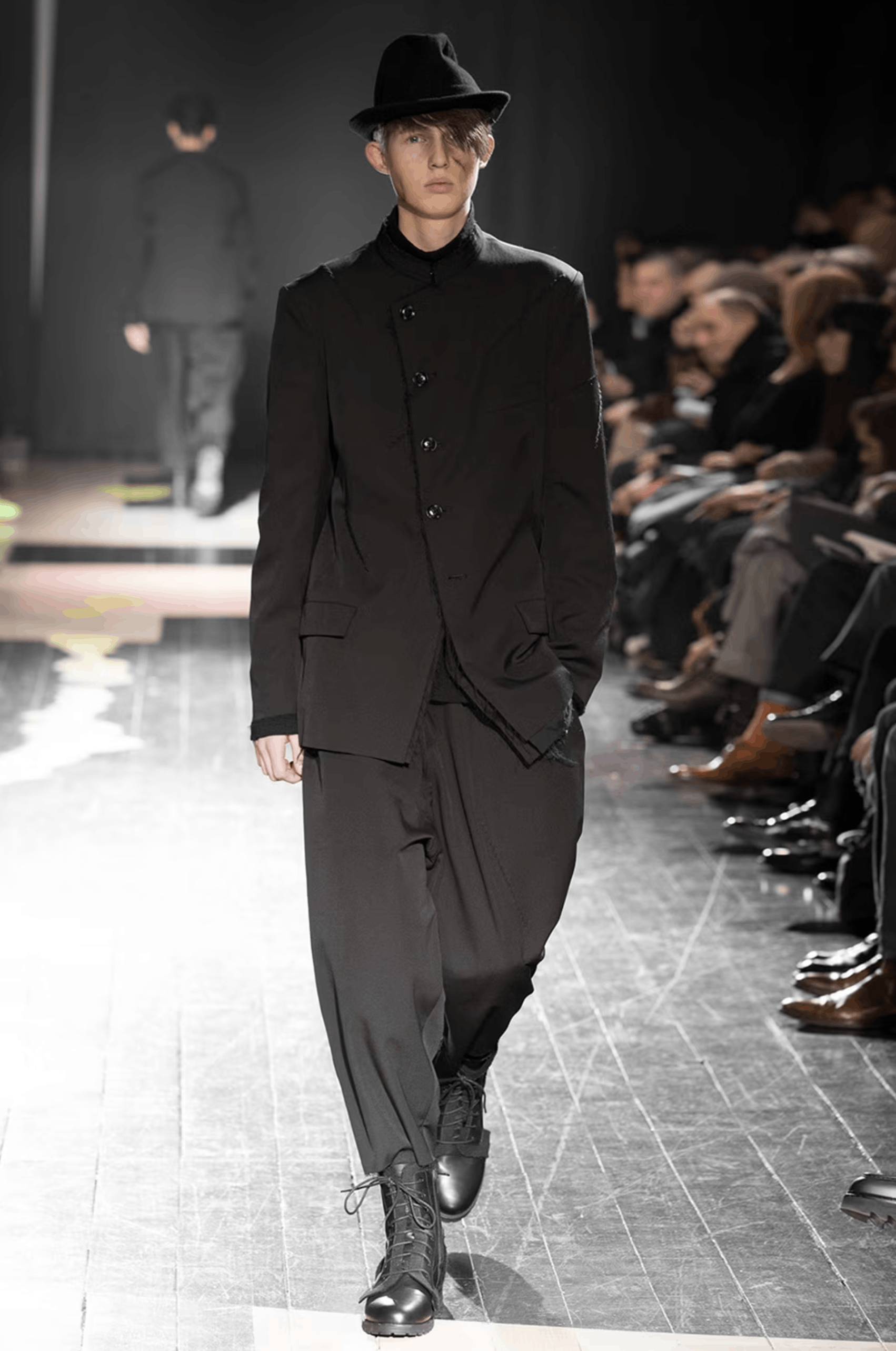 Yohji Yamamoto Yohji Yamamoto Pour Homme - W/Gabardine Stand Collar Jacket Size US M / EU 48-50 / 2 - 10 Thumbnail