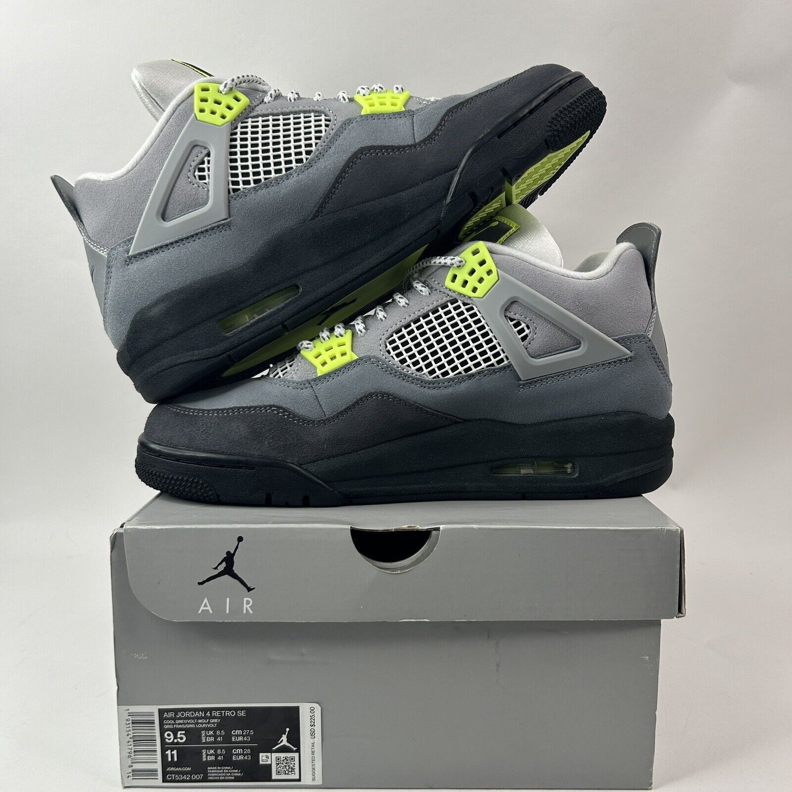 Nike Nike Air Jordan 4 Retro SE “Neon 95” 2024 Size US 9.5 / EU 42-43 - 3 Thumbnail