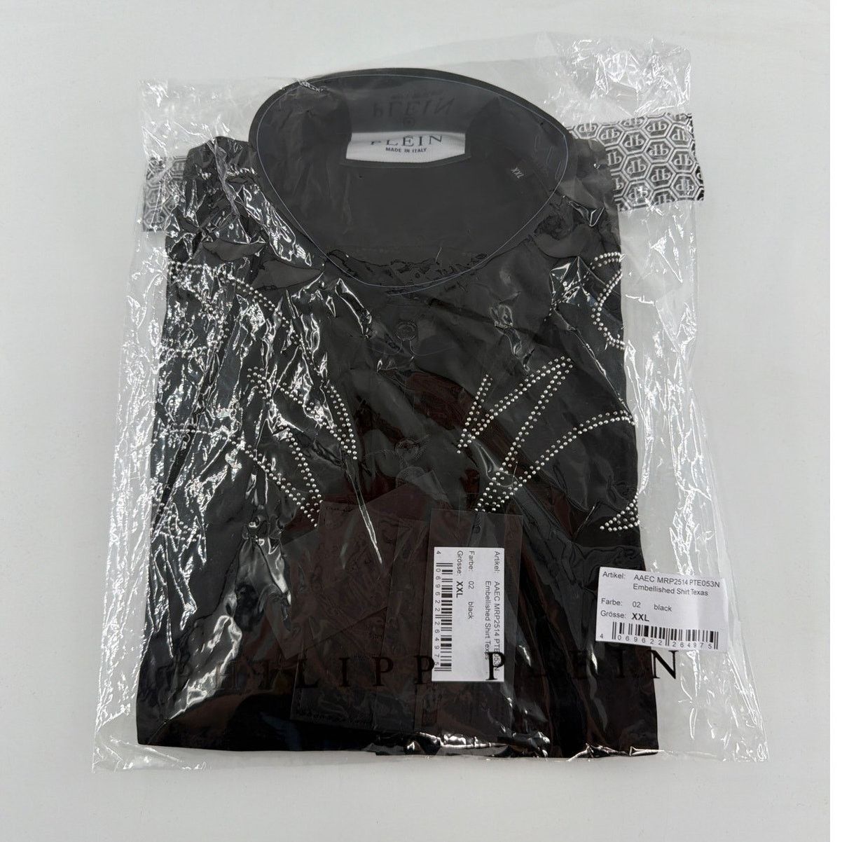 Philipp Plein Philipp Plein Men's Black Embellished Texas Shirt Size XXL Size US XXL / EU 58 / 5 - 3 Thumbnail
