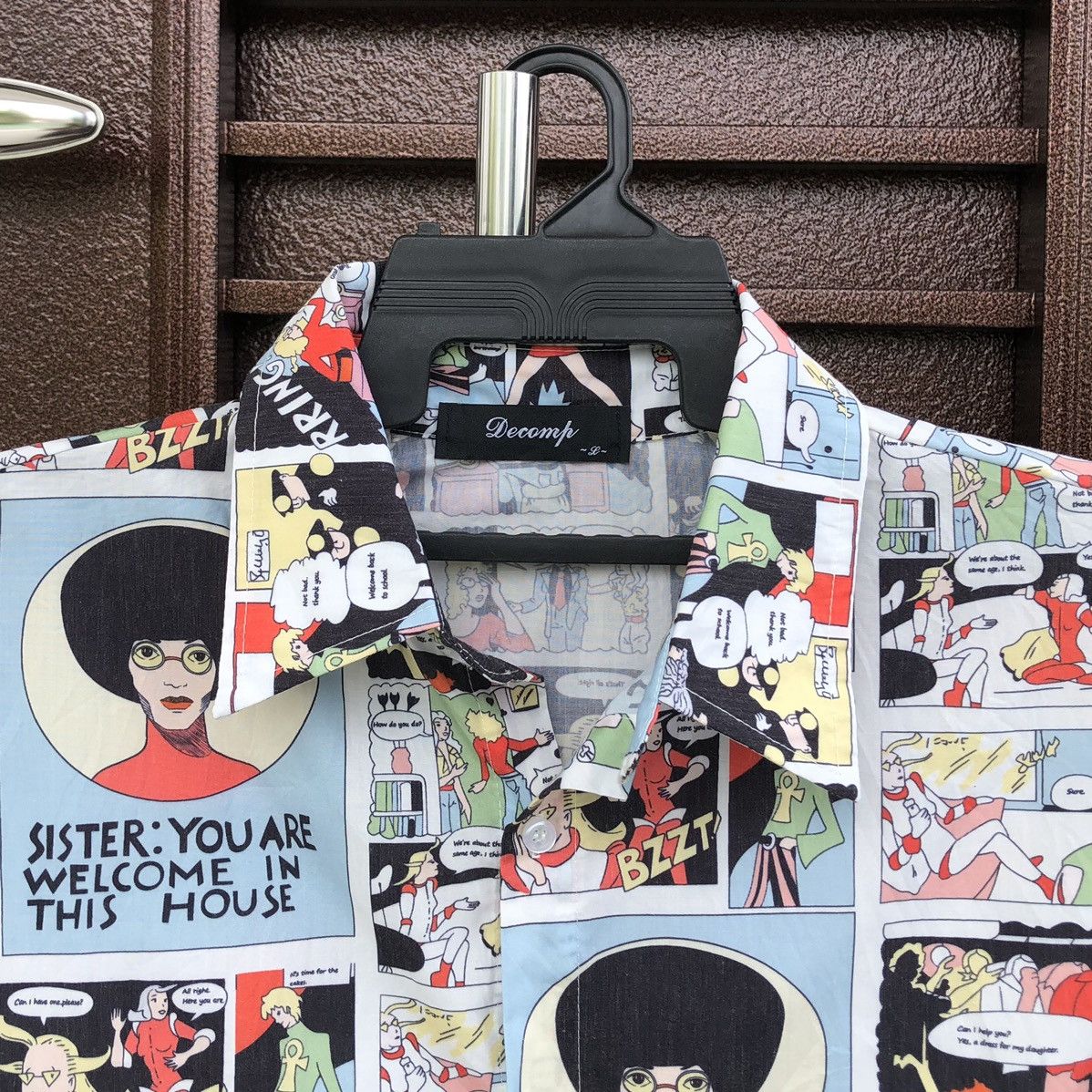 Japanese Brand Decomp Print Comic Book Long sleeve Shirt Size US L / EU 52-54 / 3 - 13 Thumbnail