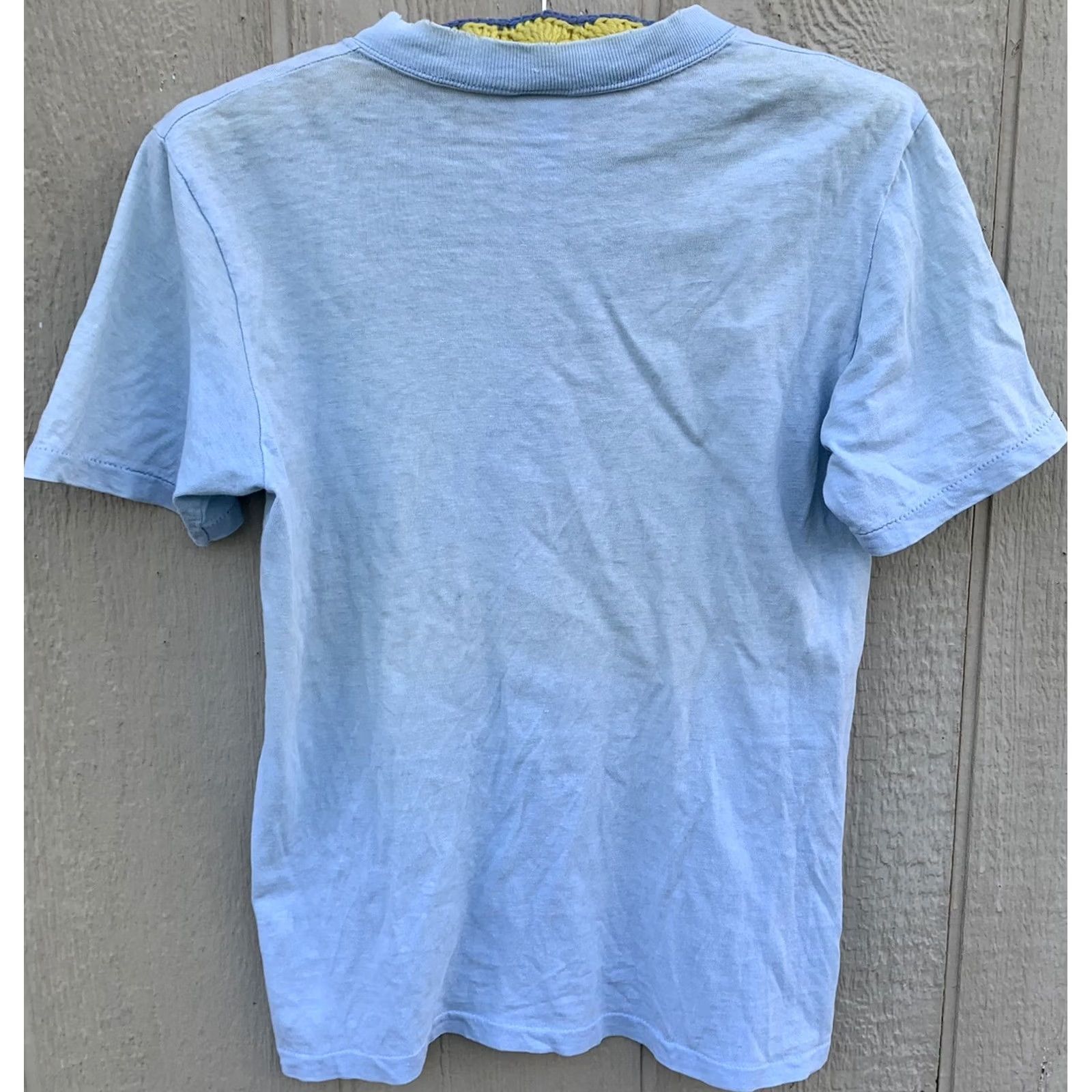 Vintage VINTAGE Stedman T-Shirt Dragon Knight MORE GUTS THAN BRAINS 70s 1970s Crew Neck Short Sleeve Blue Size S Men Size US S / EU 44-46 / 1 - 5 Thumbnail