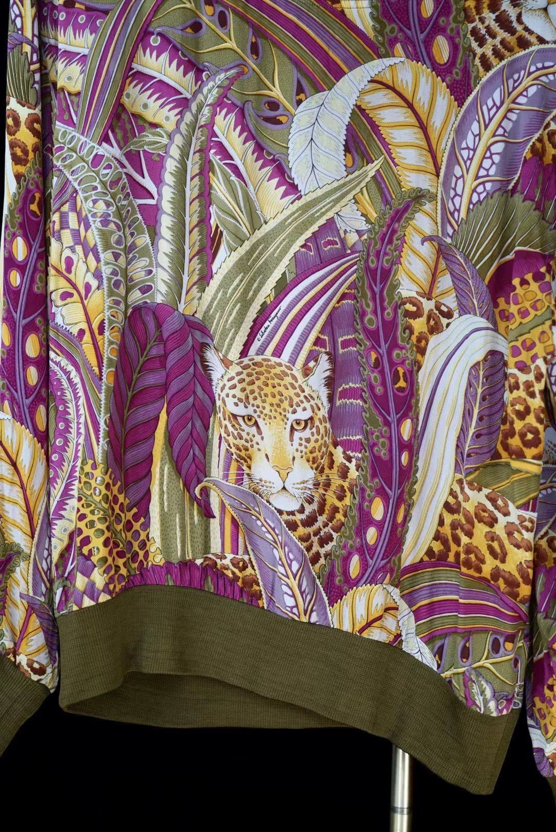 Salvatore Ferragamo Ferragamo Vintage Tropical Jungle Cheetah Silk Top Size L / US 10 / IT 46 - 8 Thumbnail