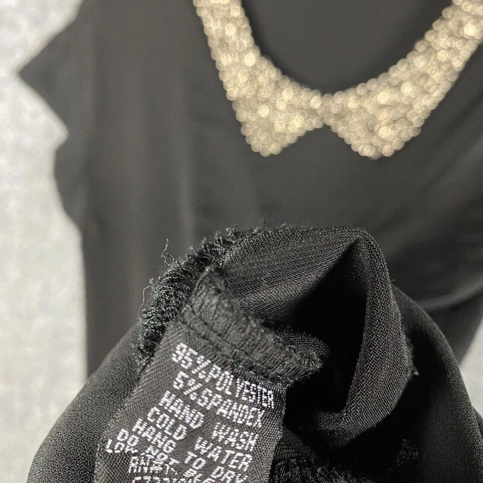 Other Knapp Studio Blouse Women's Small Short Sleeve Black S Size S / US 4 / IT 40 - 4 Thumbnail
