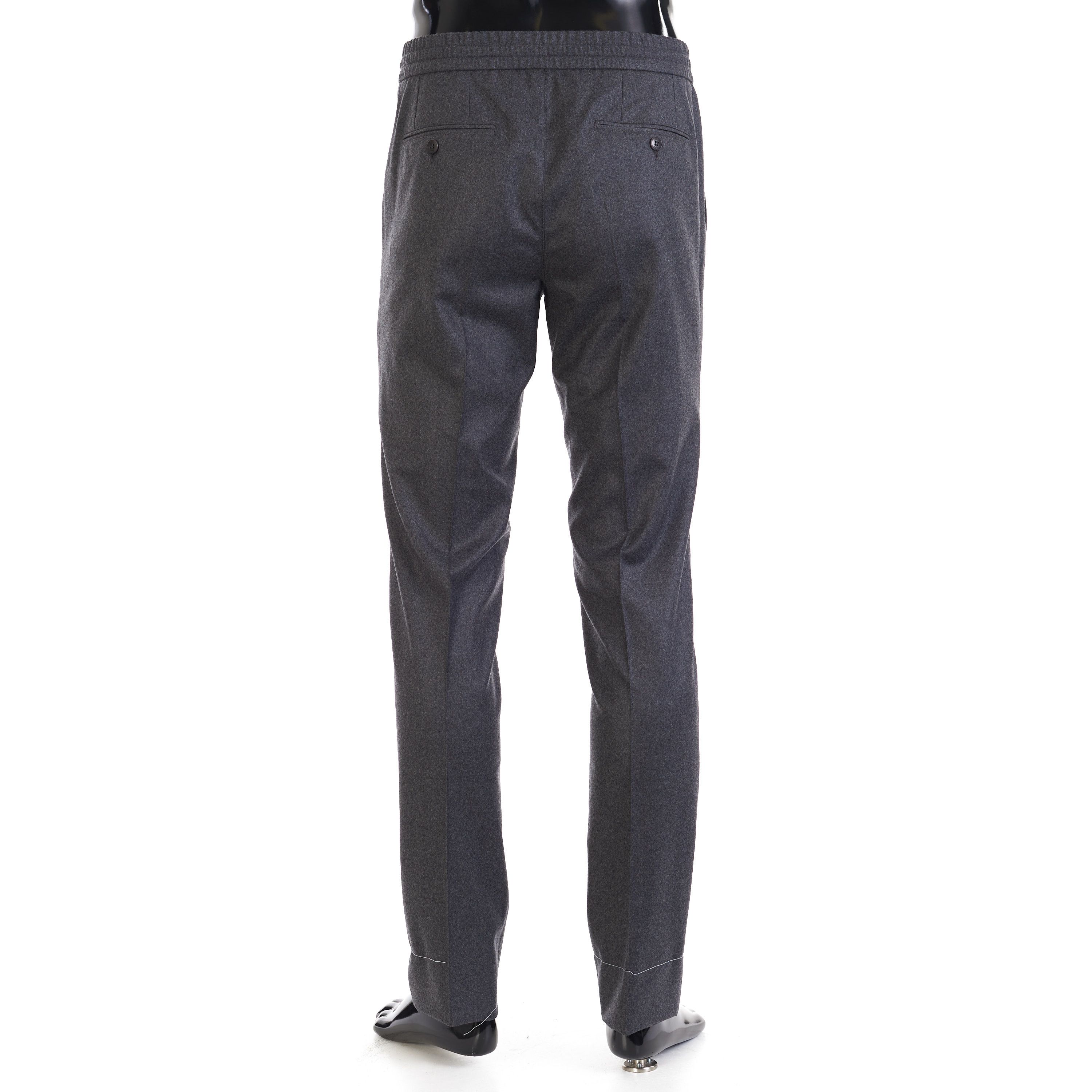 Brioni Gray Sidney Trousers - Cashmere & Wool Flannel, Drawstring Size US 32 / EU 48 - 4 Thumbnail