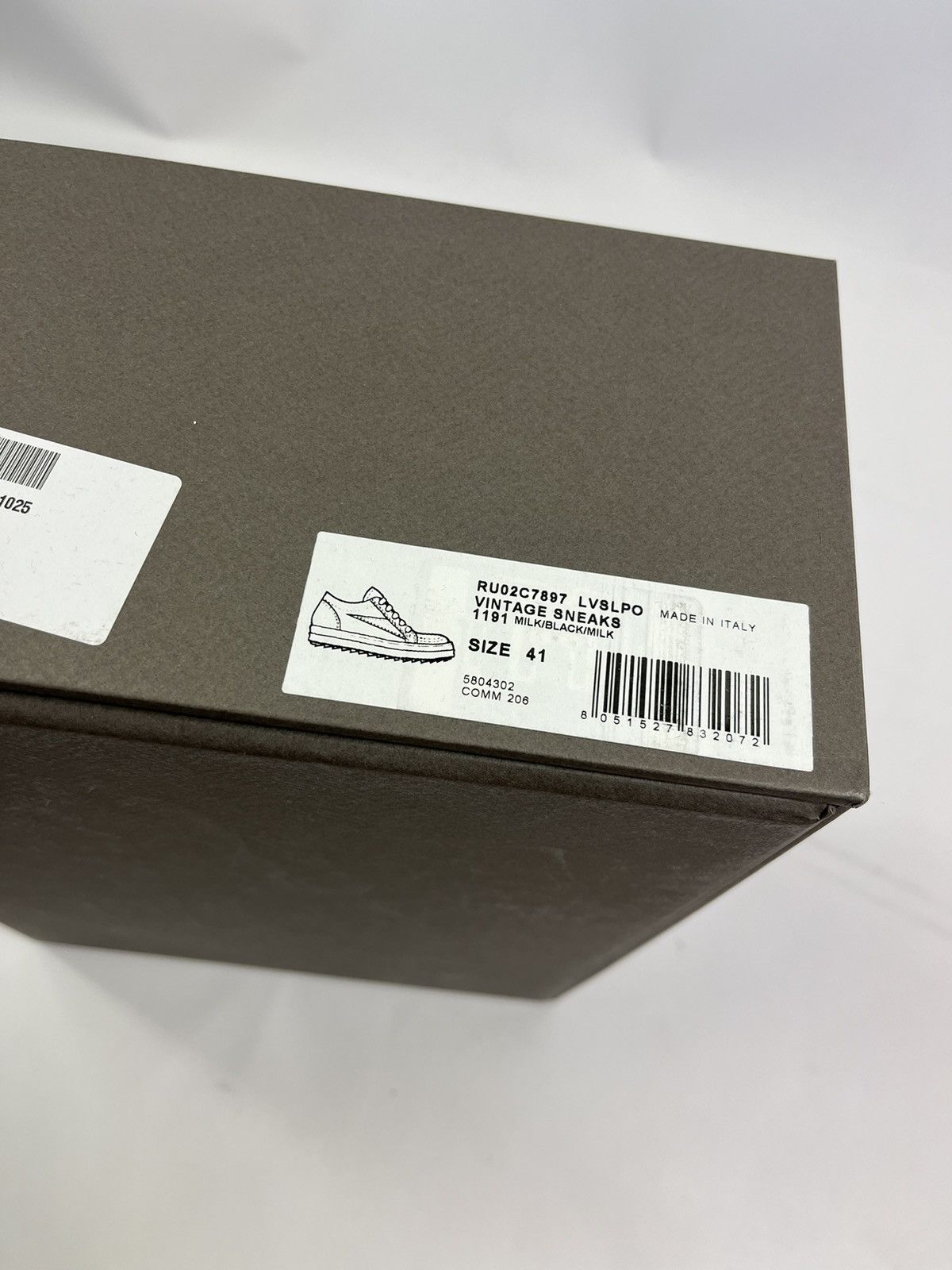 Rick Owens Milk Vintage Grained Leather Sneakers Size US 8 / EU 41 - 15 Thumbnail