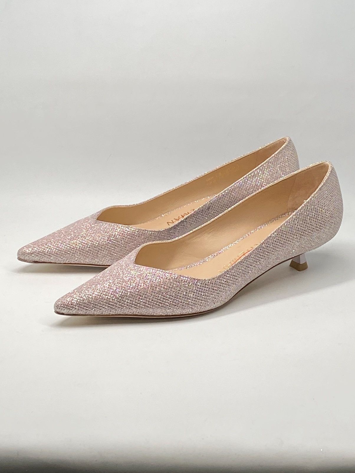 Stuart Weitzman Stuart Weitzman Metallic Kitten-Heel Pumps size 6.5 Size US 6.5 / IT 36.5 - 4 Thumbnail