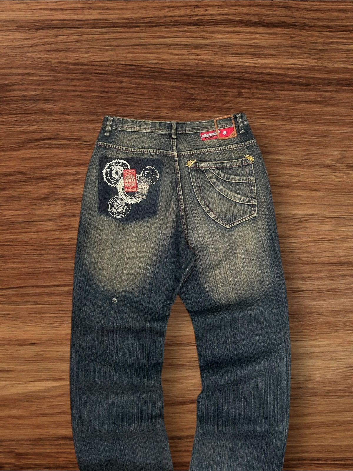 Akademiks ⚡️Baggy⚡️Akademiks Y2K Graffiti Patchwork Distress Baggy Jeans Size US 34 / EU 50 - 9 Thumbnail