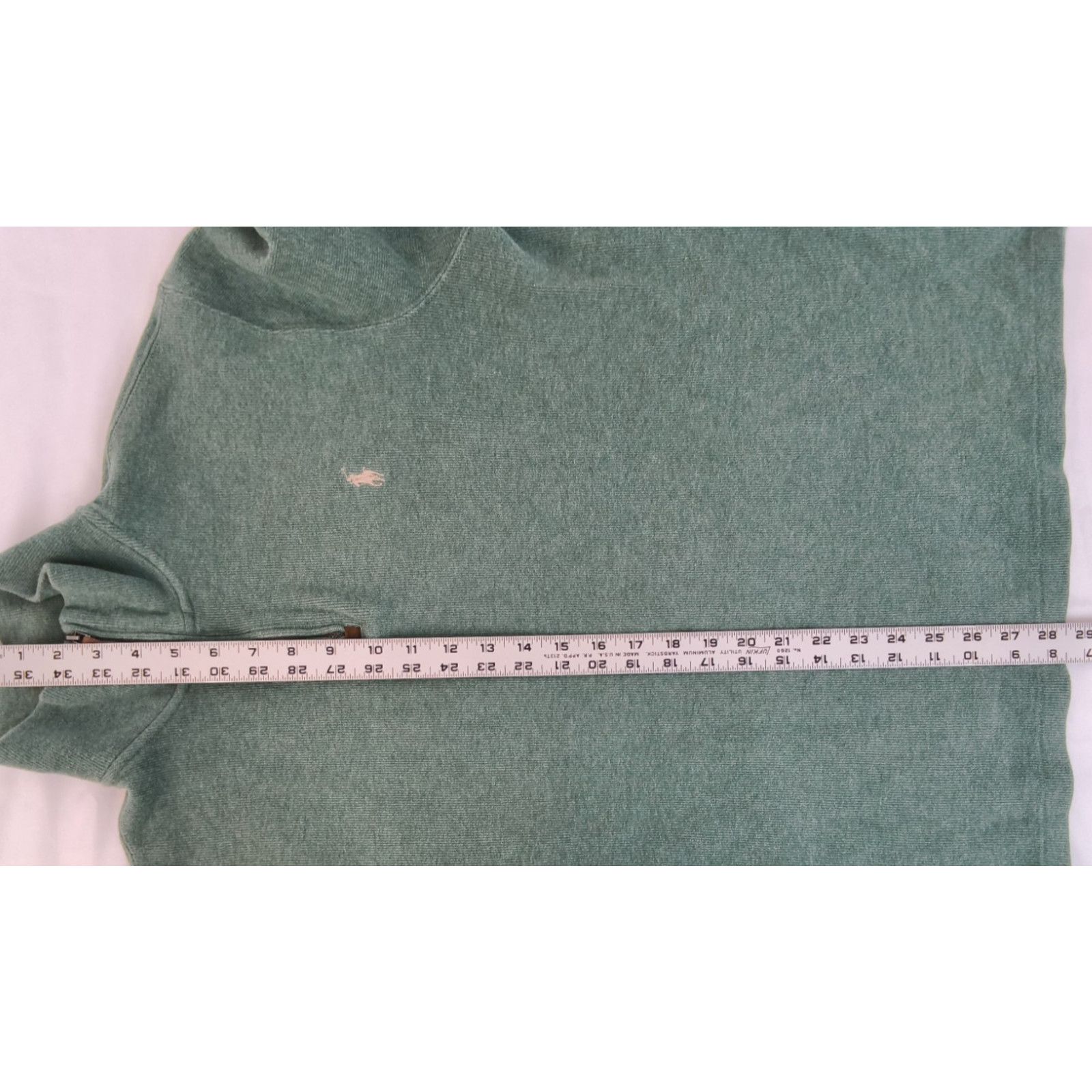 Polo Ralph Lauren Polo Ralph Lauren 1/4 Zip Sweater Men's L Green White Pony Size US L / EU 52-54 / 3 - 10 Thumbnail