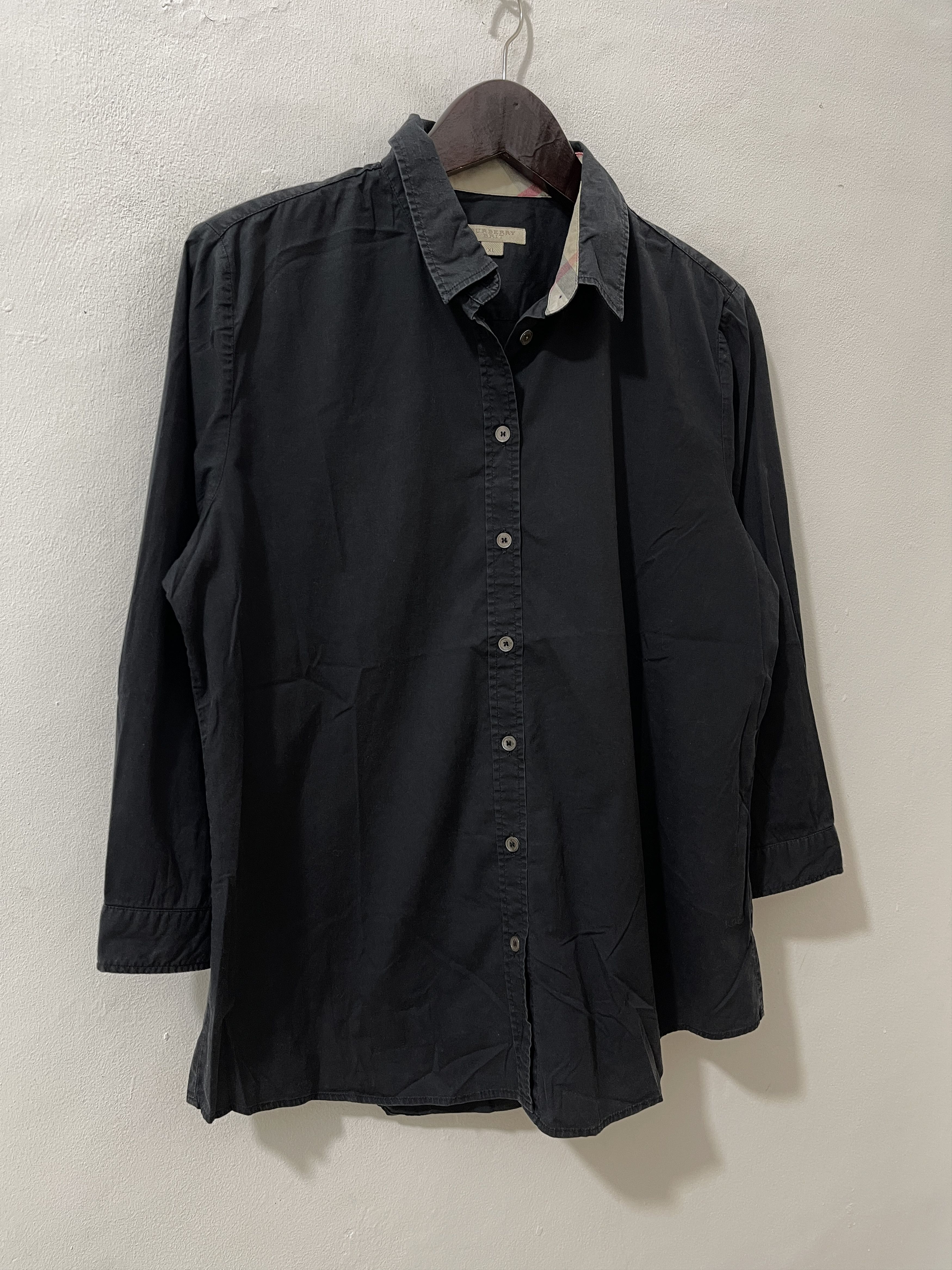 Burberry Vintage Burberry Brit Black Button Up Shirts Size US XL / EU 56 / 4 - 3 Thumbnail