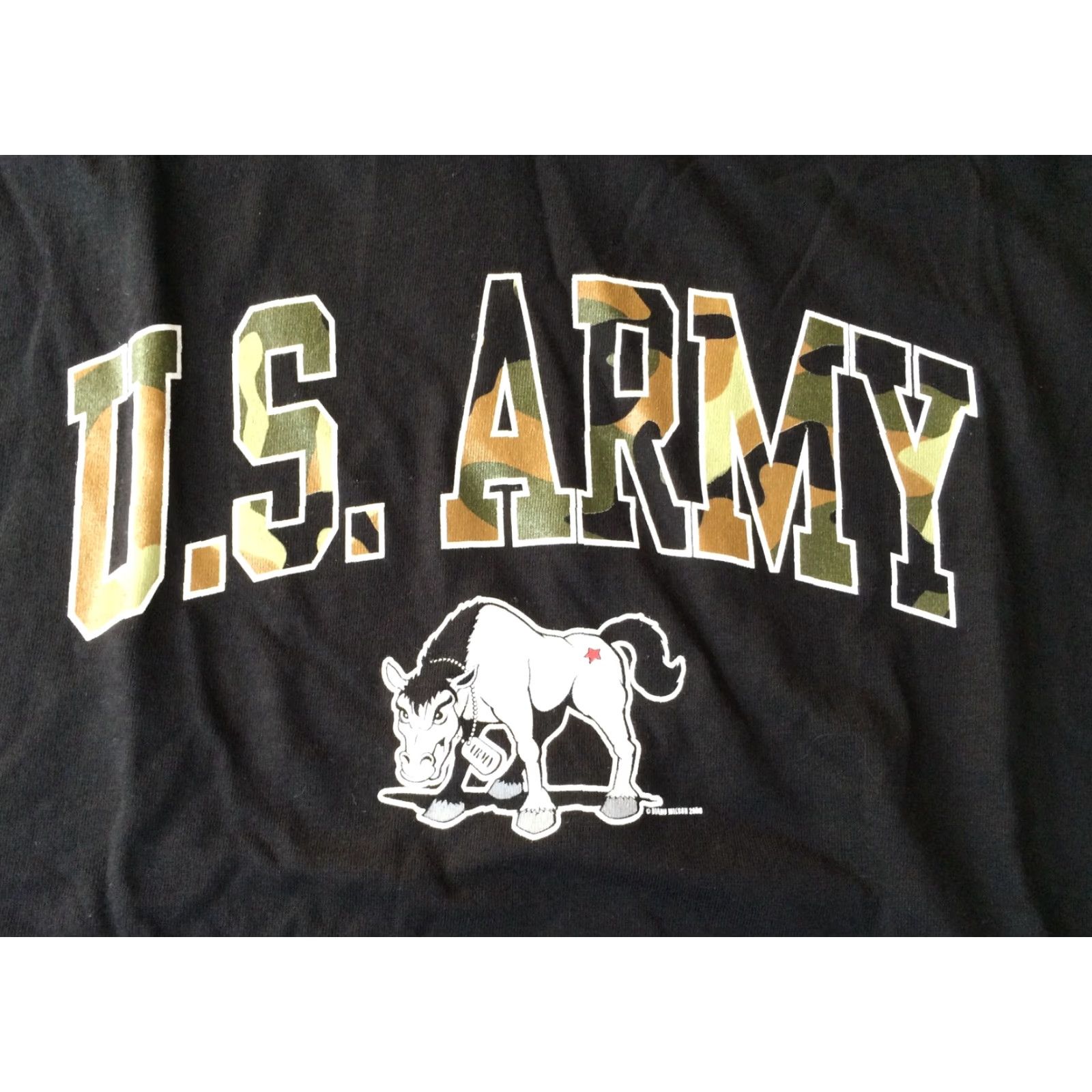 Vintage VINTAGE United States U.S. Army T Shirt Sz L NWT - Black Tee Camo Letters Size US L / EU 52-54 / 3 - 2 Thumbnail