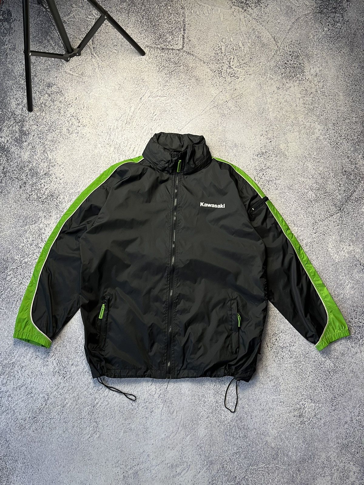 Vintage RARE Kawasaki Moto Y2K Racing Rider Naked Jacket | Grailed