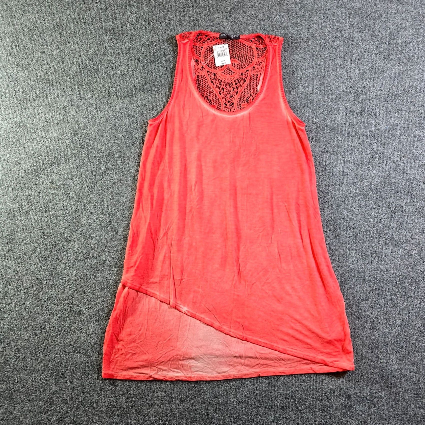 Vintage VINTAGE A Pea In The Pod Top Tank Womens M Orange Sleeveless Crochet Casual Size M / US 6-8 / IT 42-44 - 2 Thumbnail