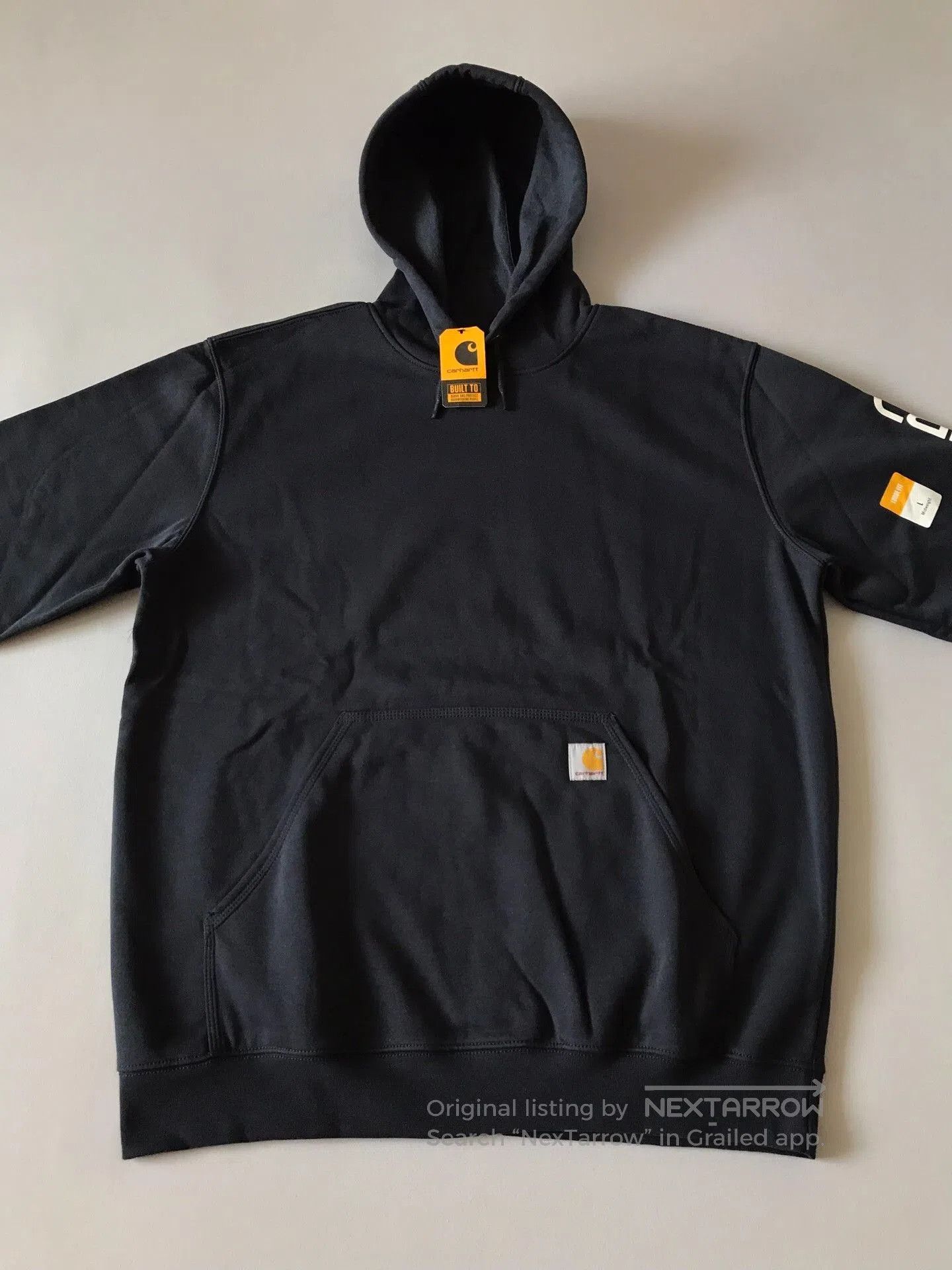 Carhartt Carhartt K288 472 Navy Hooded Sweatshirt. Size US L / EU 52-54 / 3 - 3 Thumbnail