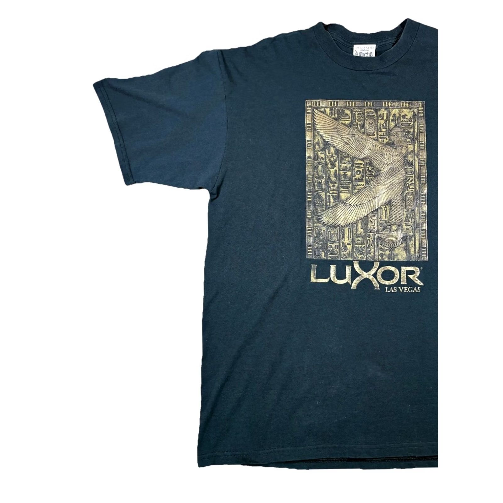 Vintage VINTAGE Pyramid Creations Las Vegas Mens Black T-Shirt XL 100% Cotton Crew Neck Short Sleeve Graphic Print USA 90s Art Hipster Mens Size US XL / EU 56 / 4 - 3 Thumbnail