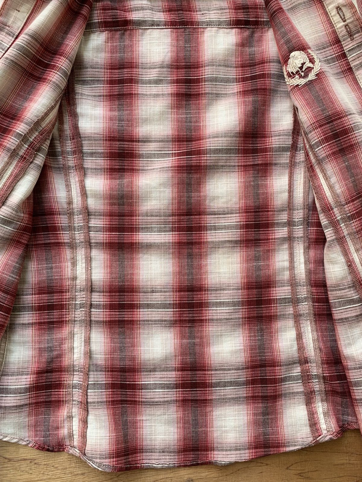 Hysteric Glamour Hysteric Glamour Button Ups Checkered Gold Stripe Line Shirt Size S / US 4 / IT 40 - 19 Thumbnail