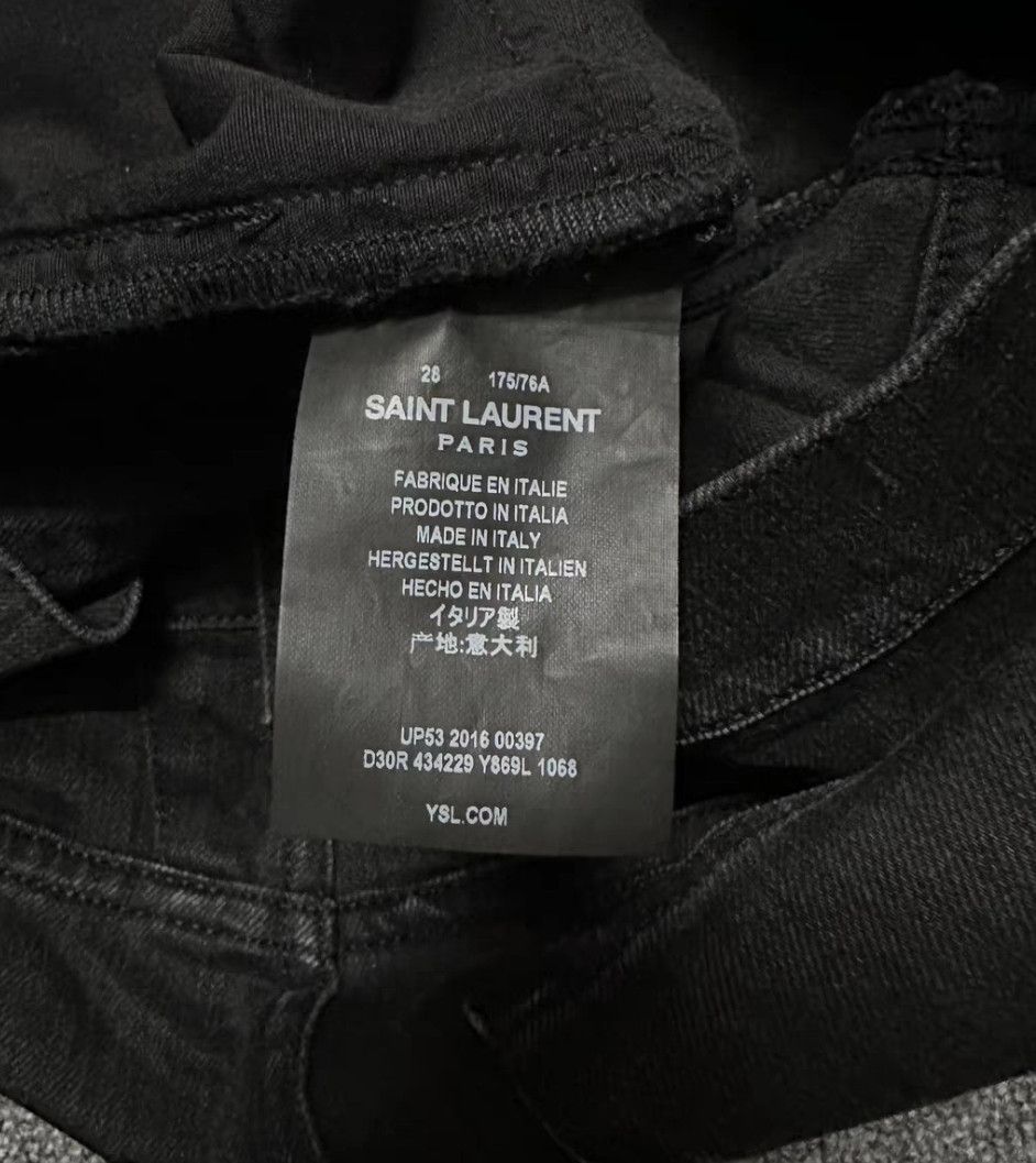 Saint Laurent Paris saint Laurent paris16fw D02 Carbon Black Base Jeans 2503-N Size US 28 / EU 44 - 4 Thumbnail