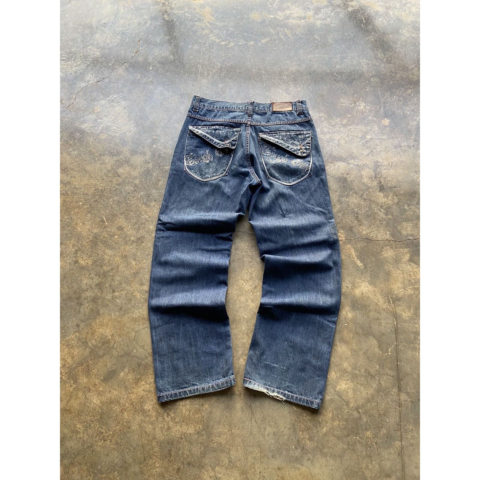 Vintage Vintage Y2K Embroidered Denim Blue Jeans Size US 34 / EU 50 - 1 Thumbnail