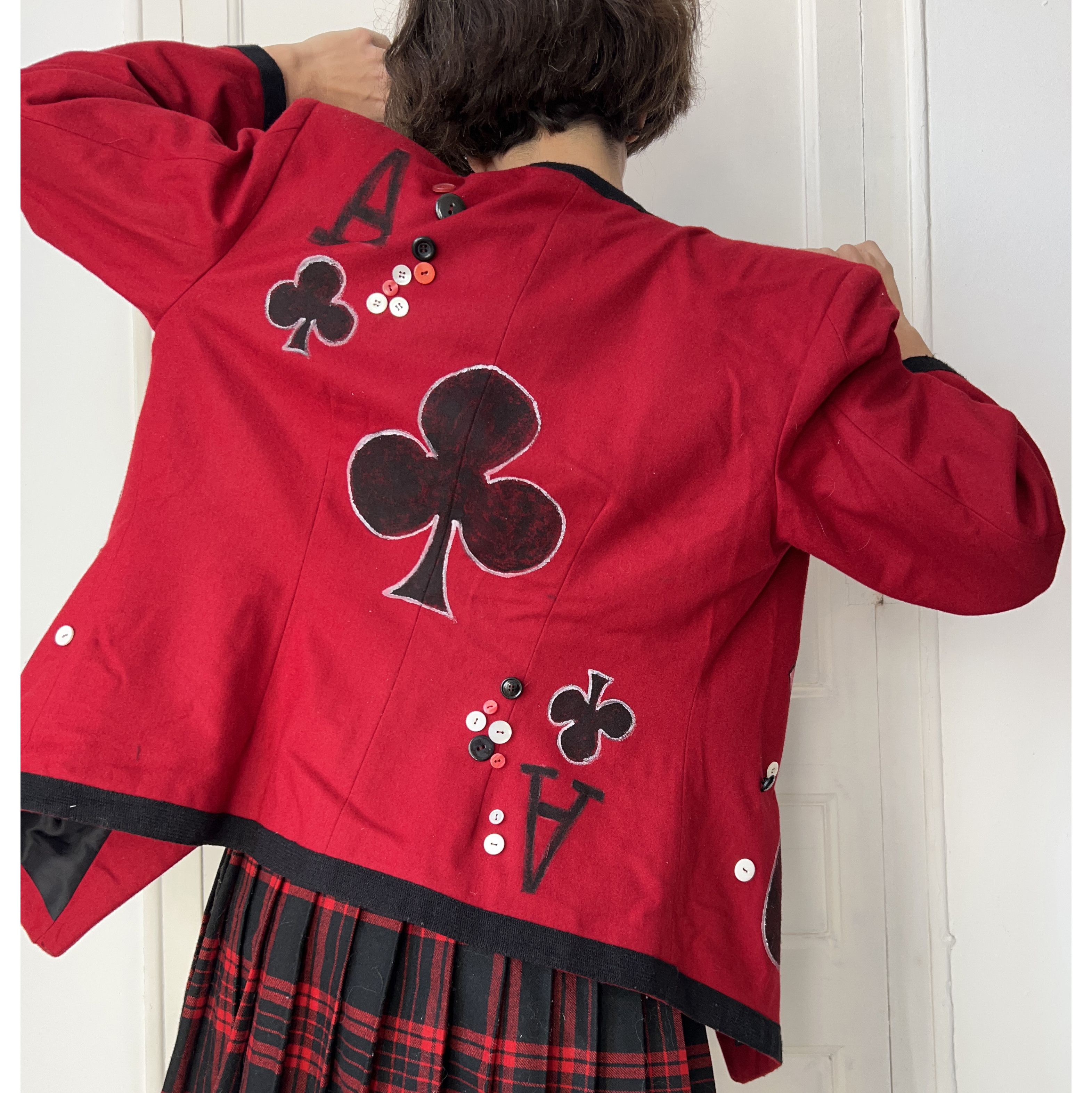 Custommade OOAK Hand Painted Playing Cards Blazer Size L / US 10 / IT 46 - 5 Thumbnail