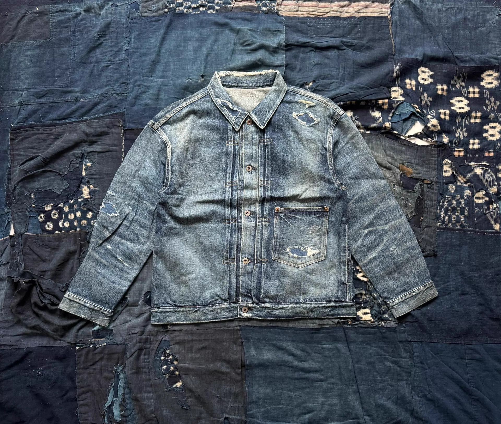 Madness MADNESS 24AW Type-I Aged Distress Denim Jkt Japan Size US L / EU 52-54 / 3 - 1 Thumbnail