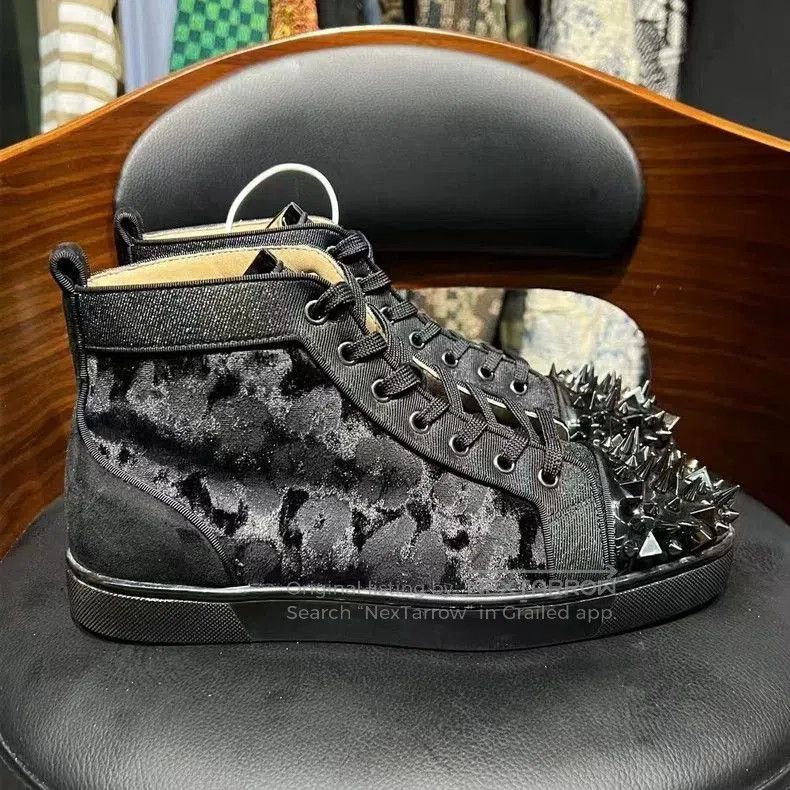 Christian Louboutin Black Studded High. Size US 7.5 / EU 40-41 - 5 Thumbnail