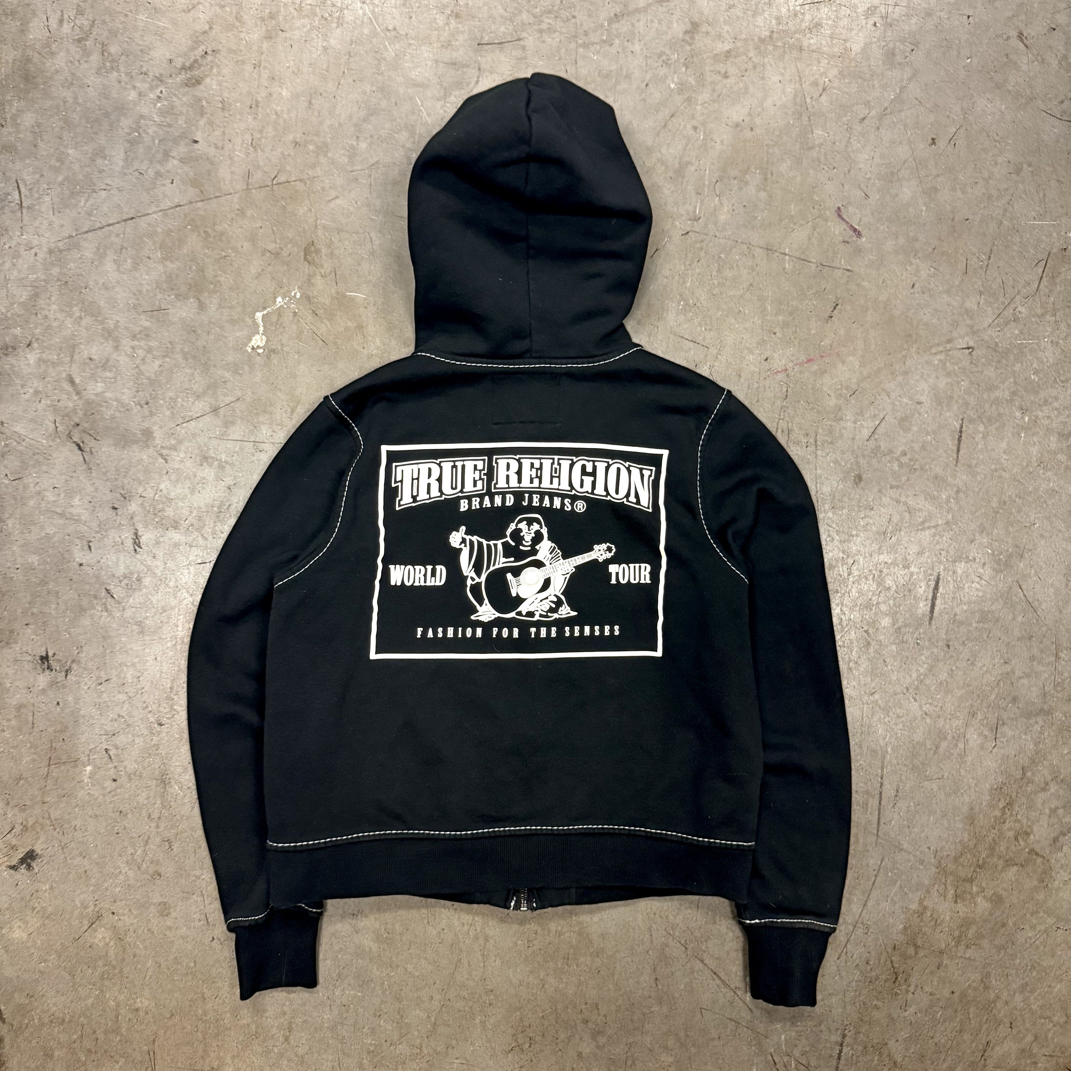 Designer × True Religion True Religon World Tour Cropped Zipper Hoodie Sweatshirt Size XL / US 12-14 / IT 48-50 - 1 Thumbnail