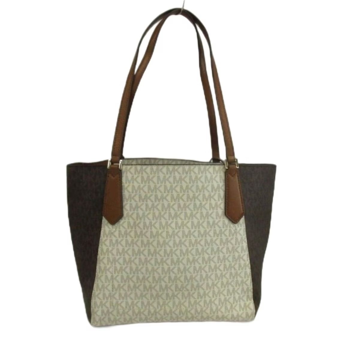 Michael Kors Michael Kors Tote Bag PVC Leather MK Signature Logo Gold Hardware Womens Size ONE SIZE - 2 Thumbnail