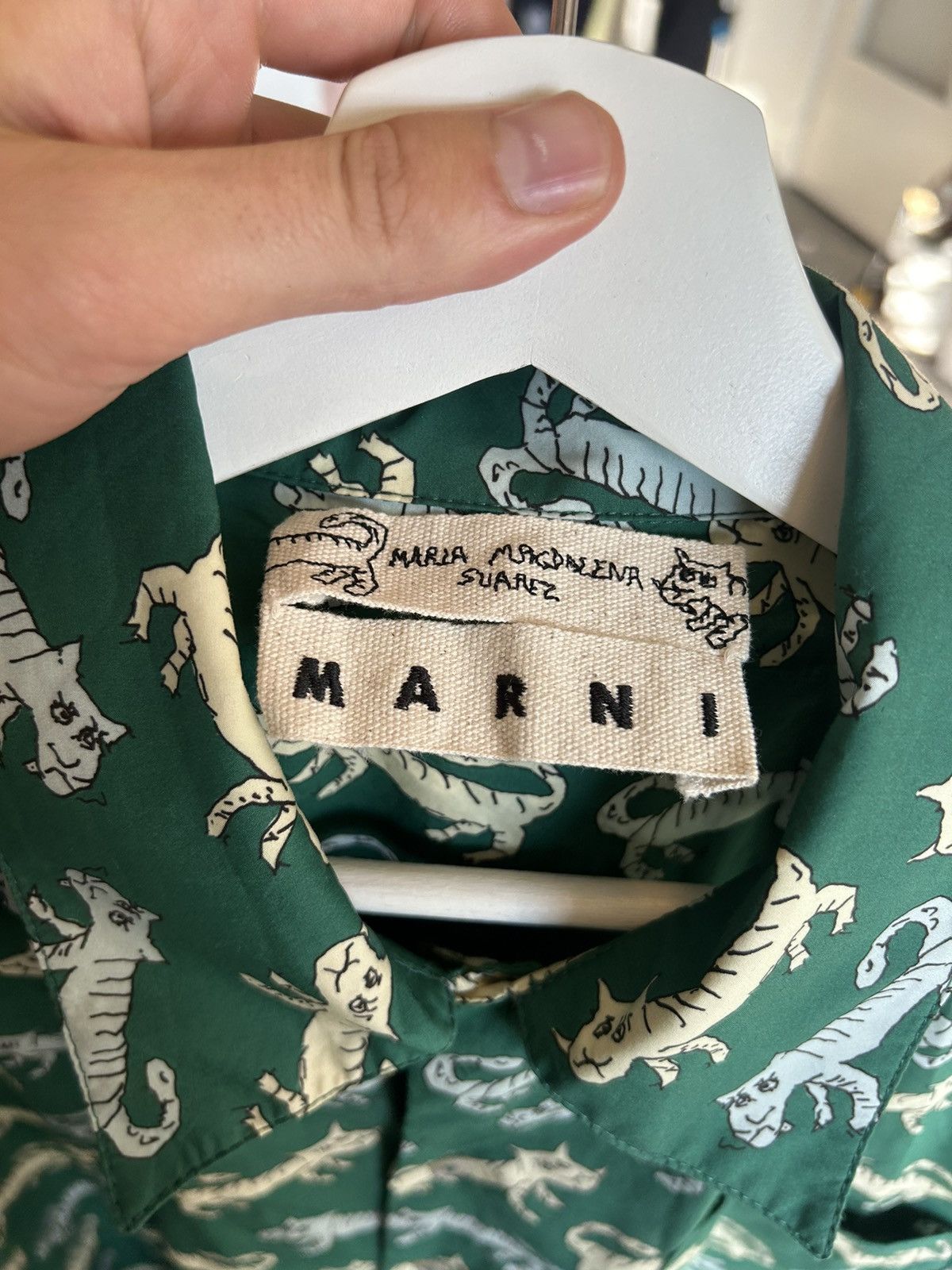 Marni Cat Print Short-Sleeve Button-Up Shirt Size US M / EU 48-50 / 2 - 8 Thumbnail