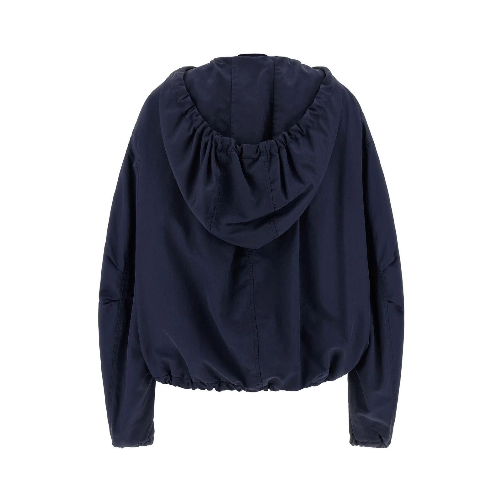 AMI THE ATTICO Blue Polyamide Hooded Bomber Jacket New & Authent Size S / US 4 / IT 40 - 2 Thumbnail