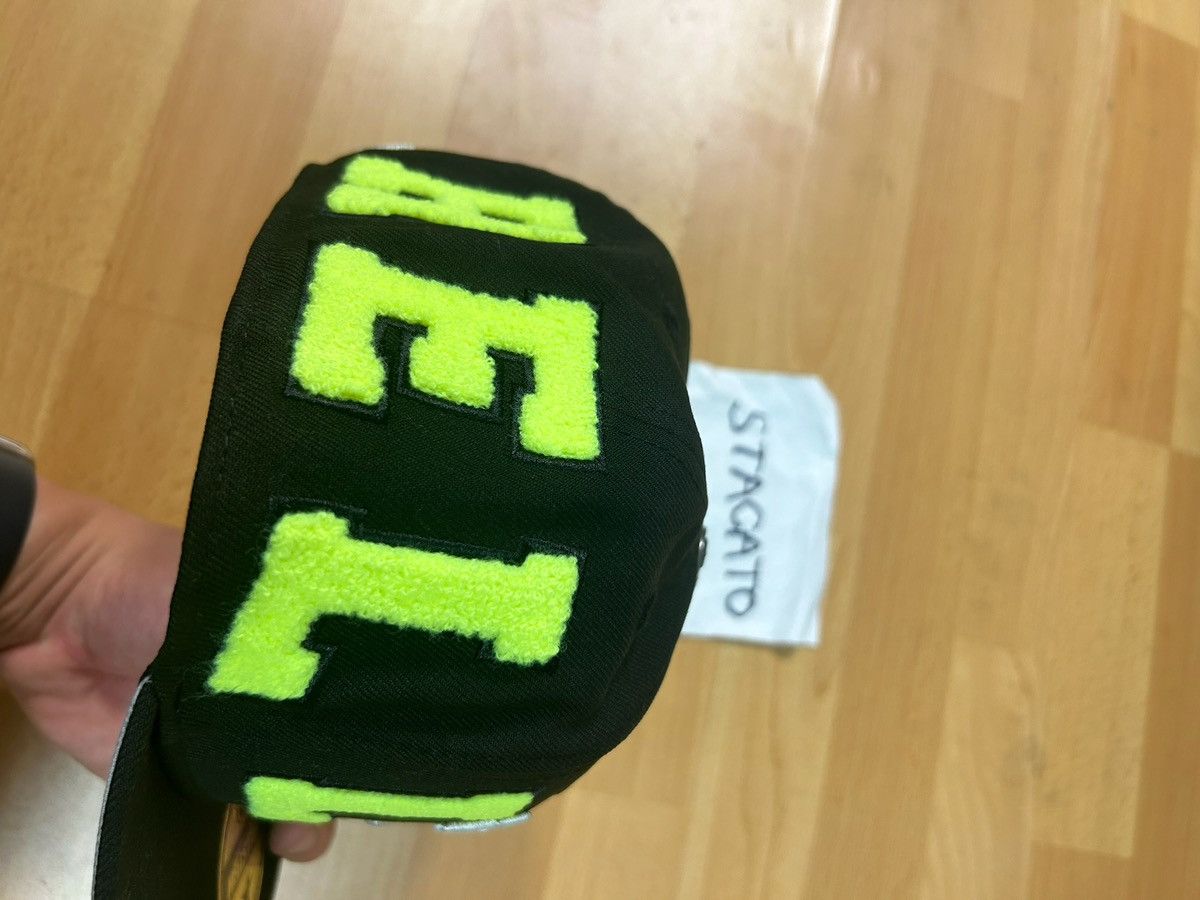 HELLSTAR Hellstar Fitted Hat Chenille Patch Black/Green size 7 5/8” Size ONE SIZE - 3 Thumbnail