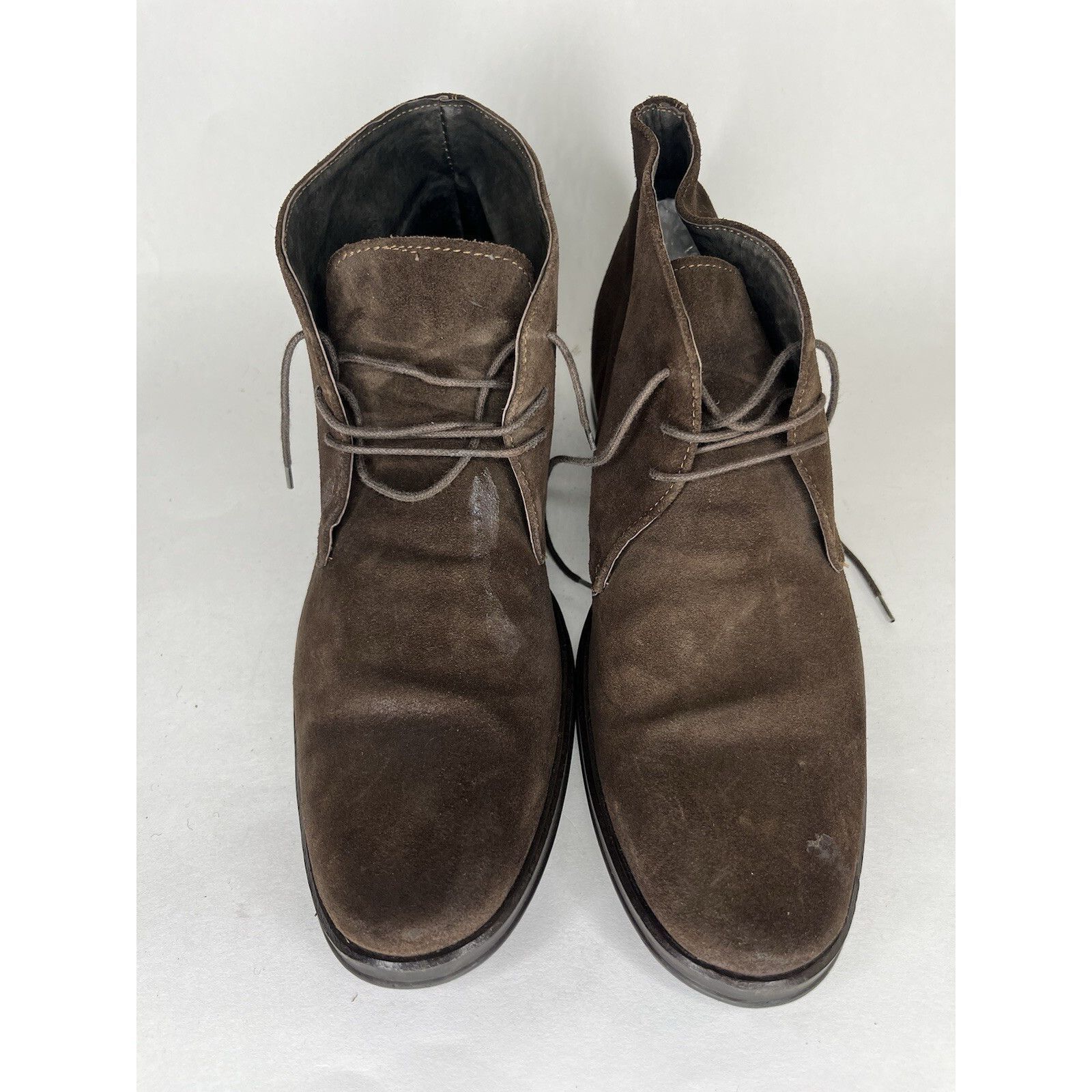 Tomas Maier Tomax Brown Suede Leather Lace Up Ankle Chukka Boots Men Sz Size US 10 / EU 43 - 2 Thumbnail