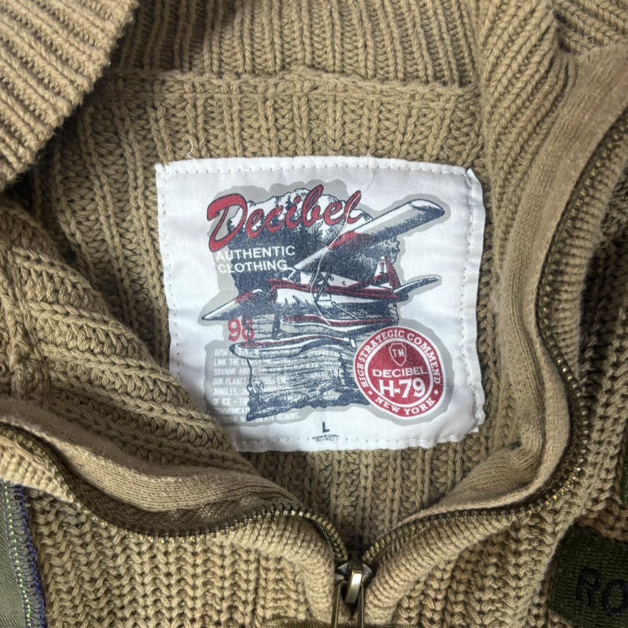 Japanese Brand × Vintage Military surplus cut and sewn ribbed archive sweater Size US L / EU 52-54 / 3 - 4 Thumbnail