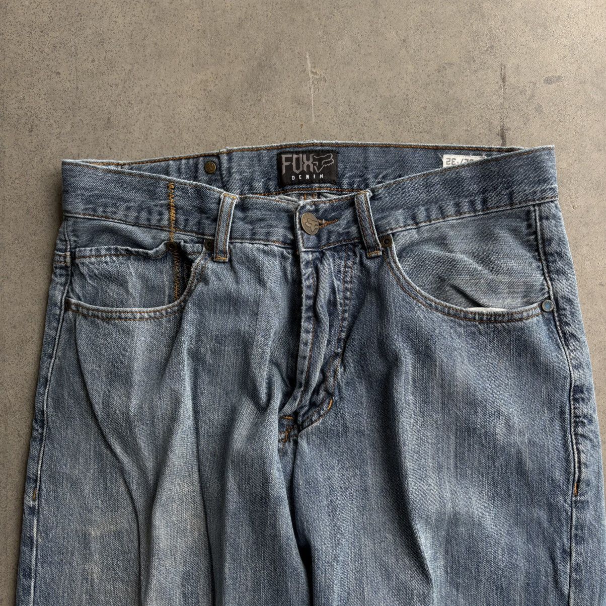 Fox Racing Vintage Y2K Fox Duster Racing Jeans Blue Denim 32x32 Skater Size US 32 / EU 48 - 7 Thumbnail