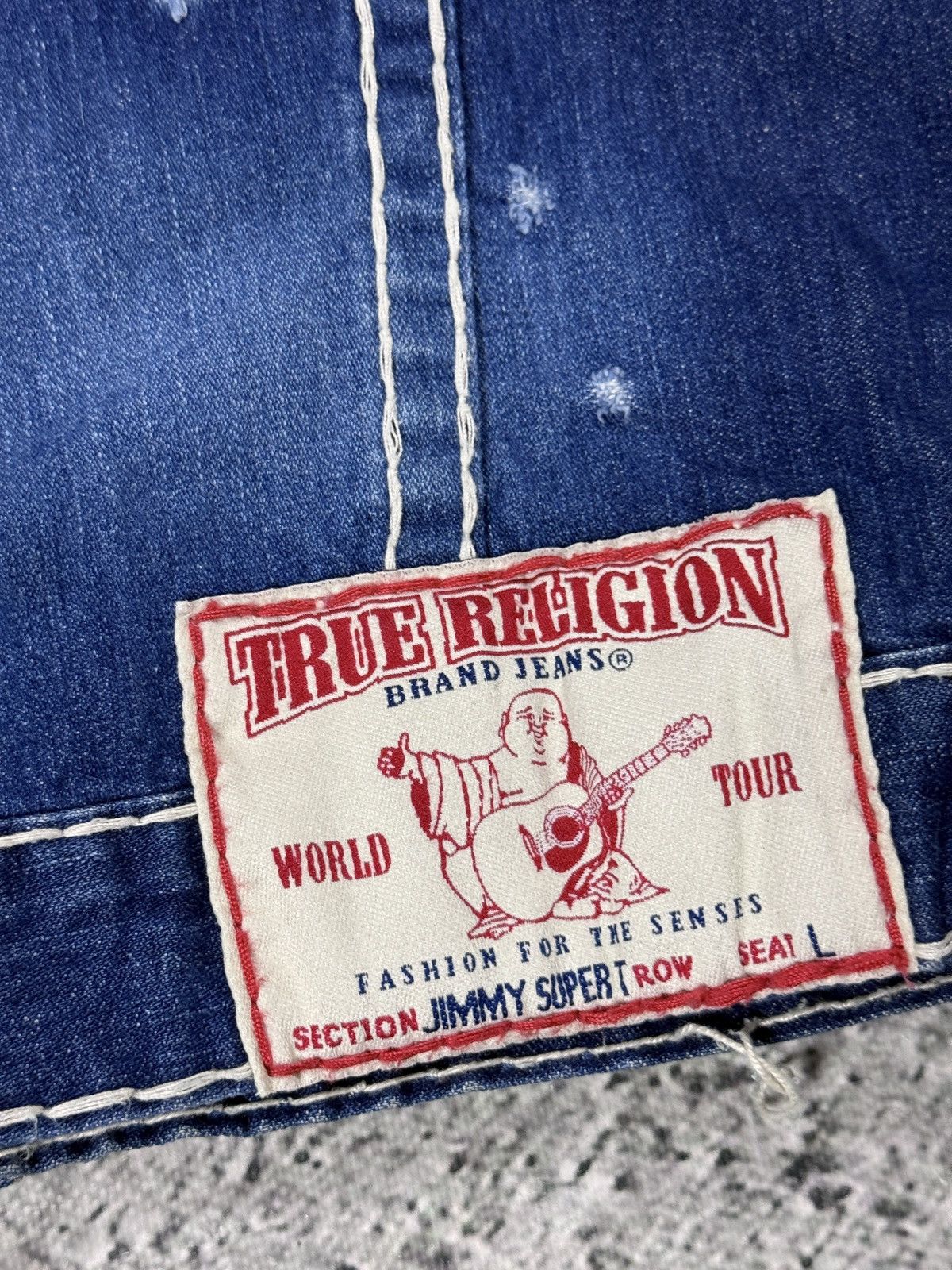True Religion True Religion denim jacket blue white stitching vintage Size US L / EU 52-54 / 3 - 8 Thumbnail