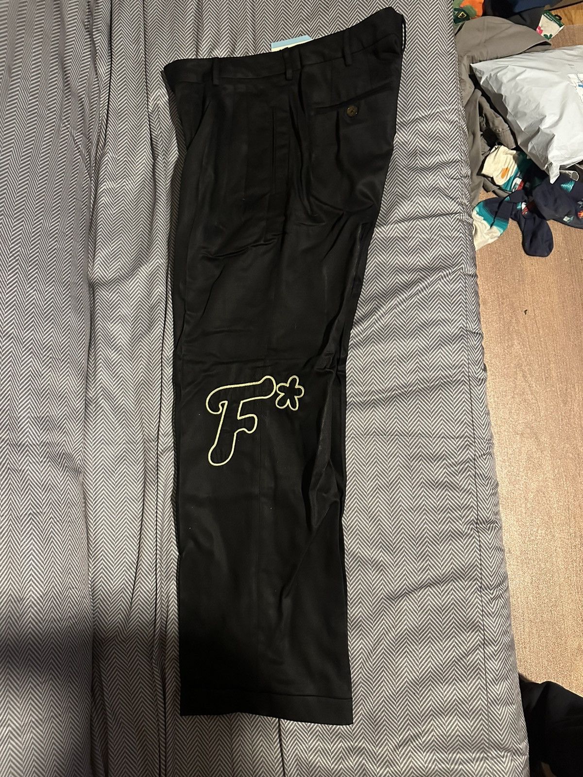 パンツ Golf le Fleur Black pants GOLF LE FLEUR CHAIN STITCH TROUSER
