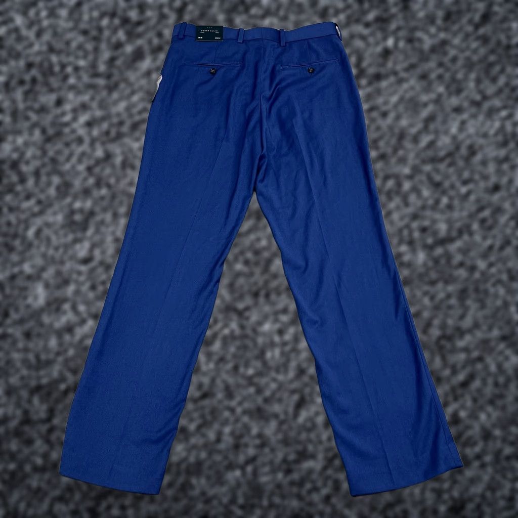 Perry Ellis Perry Ellis Dress Pants Mens 30x30 Blue Stretch Flat Front Straight Leg Workwear Office Trousers Size US 30 / EU 46 - 1 Thumbnail