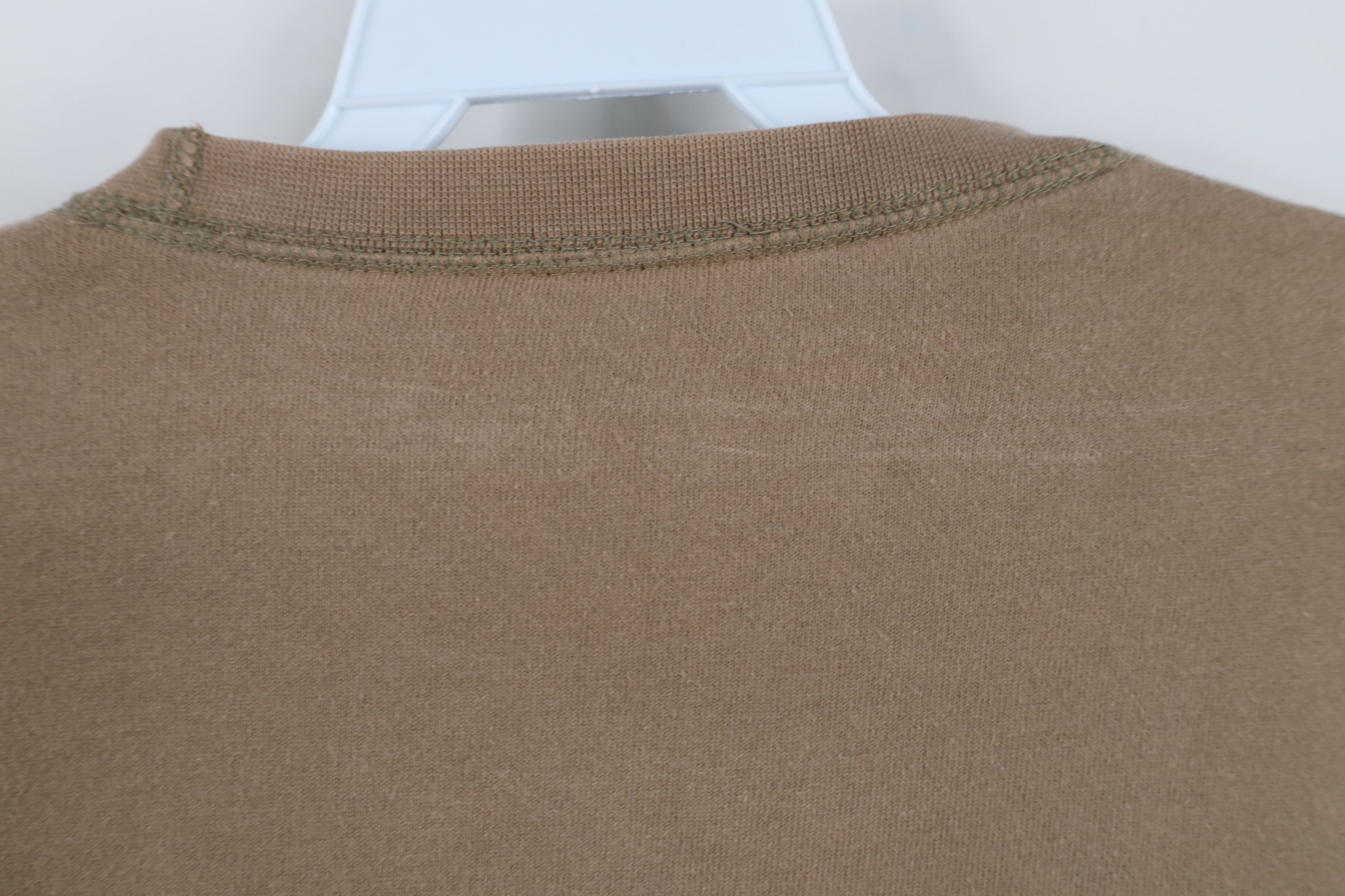 Vintage Vintage 90s Streetwear Faded Blank Crewneck Sweatshirt Brown Size US M / EU 48-50 / 2 - 9 Thumbnail