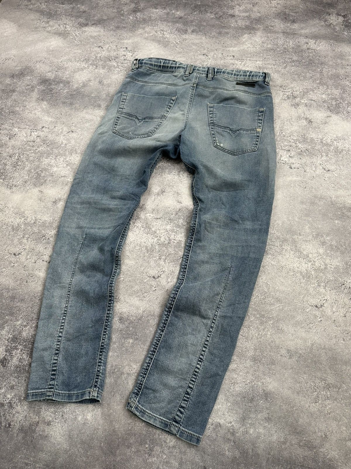 Diesel Vintage Y2K Diesel Distressed Blue Faded Krooley Joggjeans Size US 28 / EU 44 - 15 Thumbnail