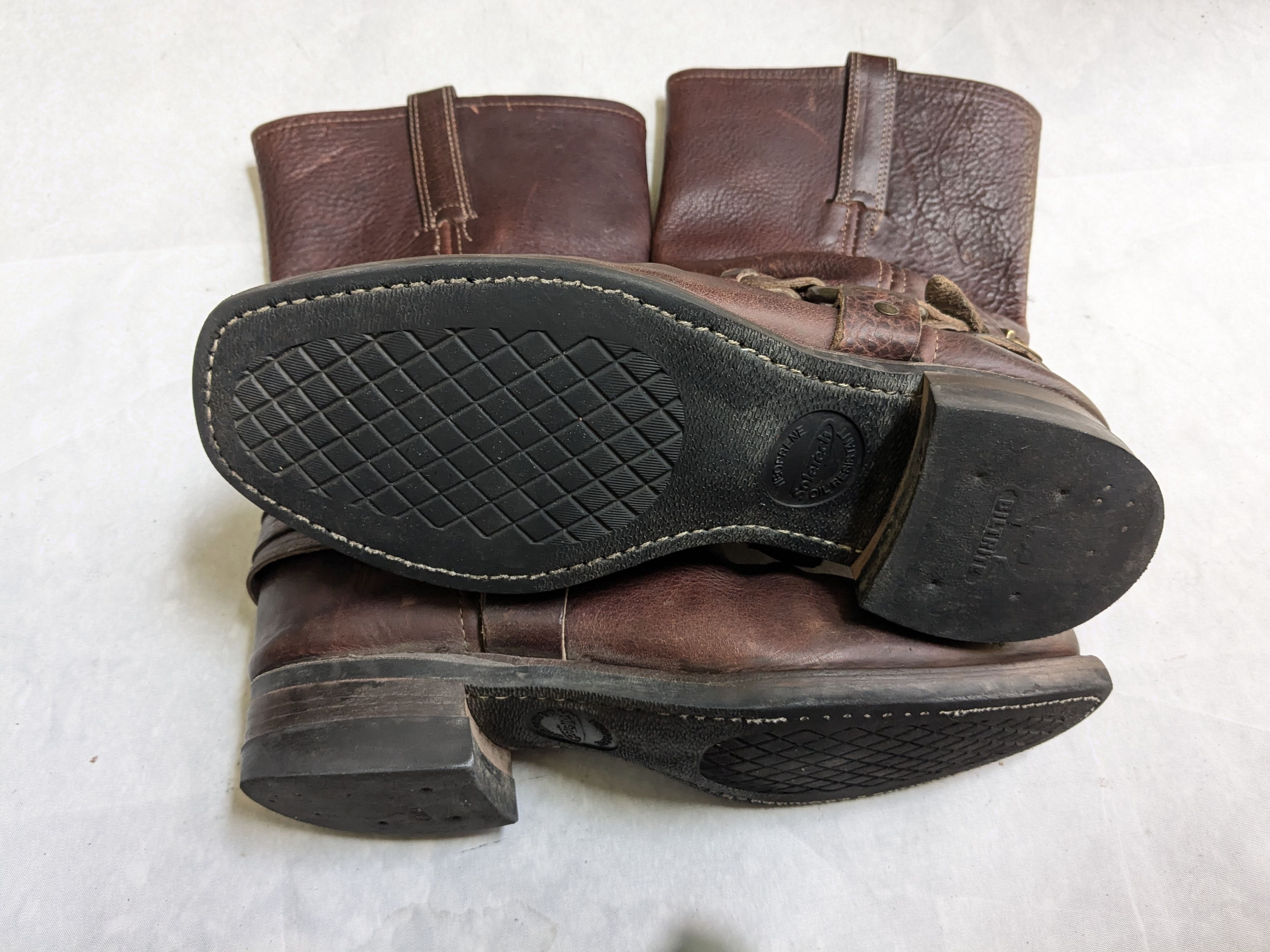Frye Frye Harness Boots Brown Leather 10 M Buckle Size US 10 / EU 43 - 14 Thumbnail