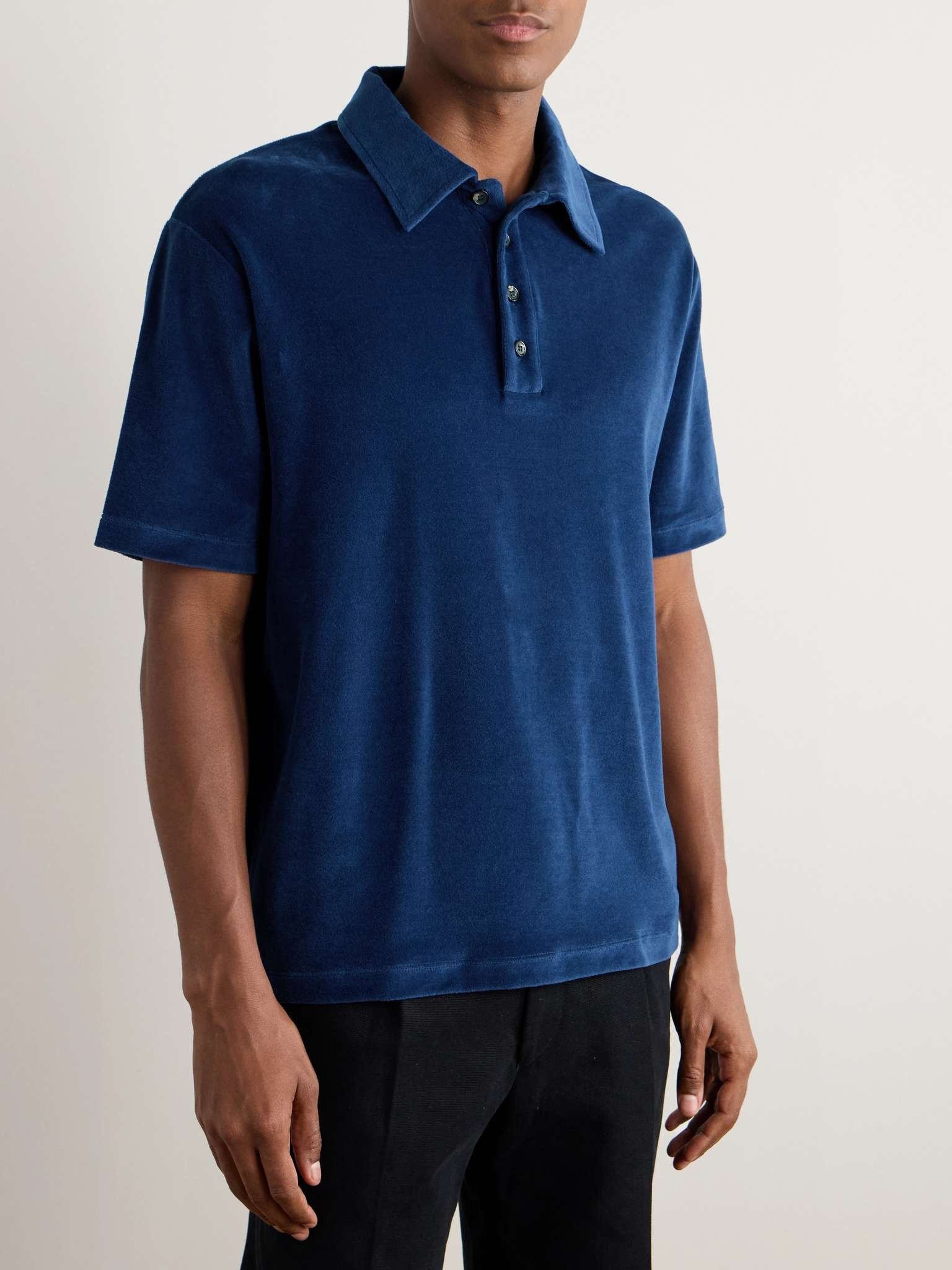Loro Piana o1w1db10125 FAN9299 Tsubaki Polo Shirt in Navy Blue Size US XL / EU 56 / 4 - 3 Thumbnail