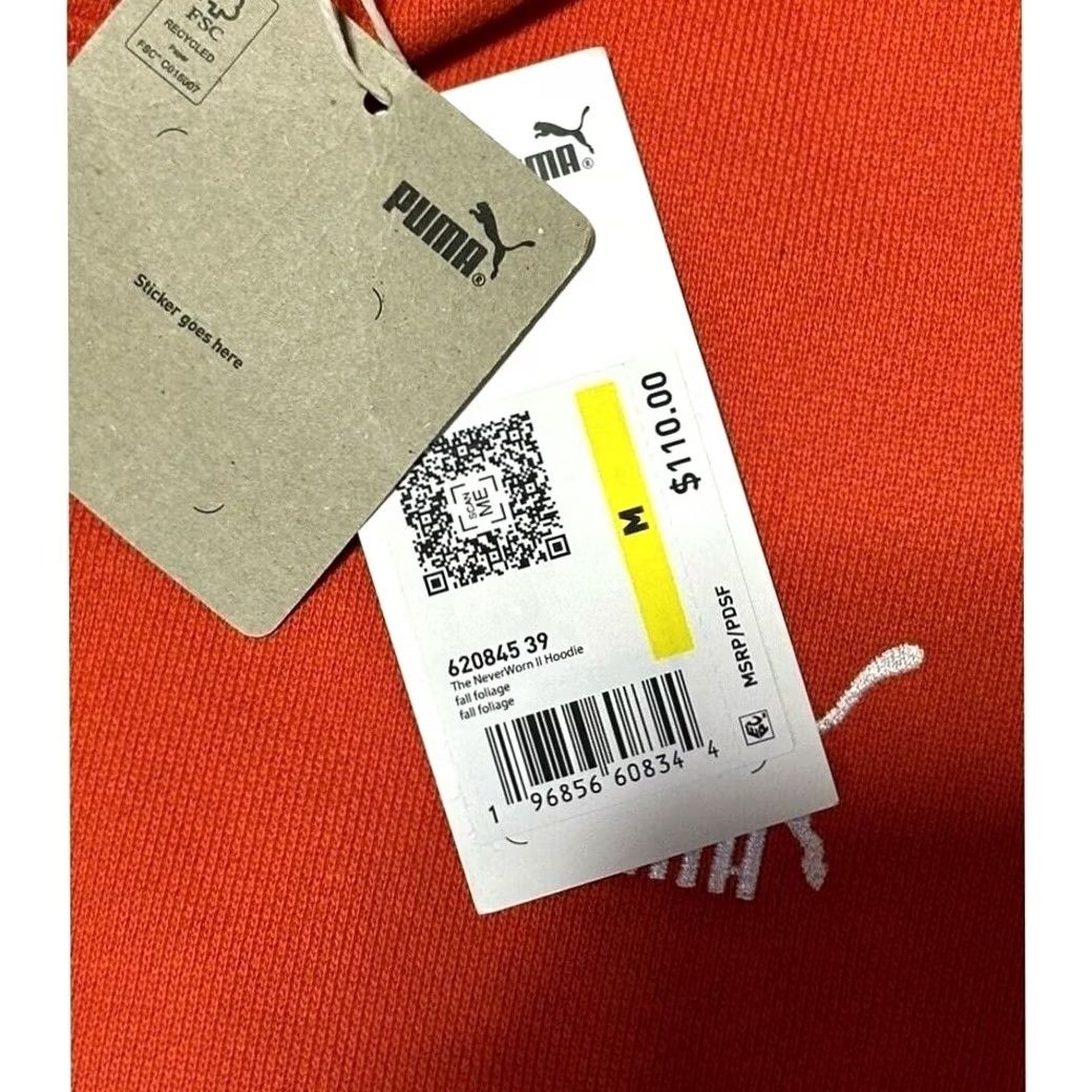 Puma Puma The Neverworn II Hoodie Sweatshirt Orange Men's M Men Size US M / EU 48-50 / 2 - 3 Thumbnail