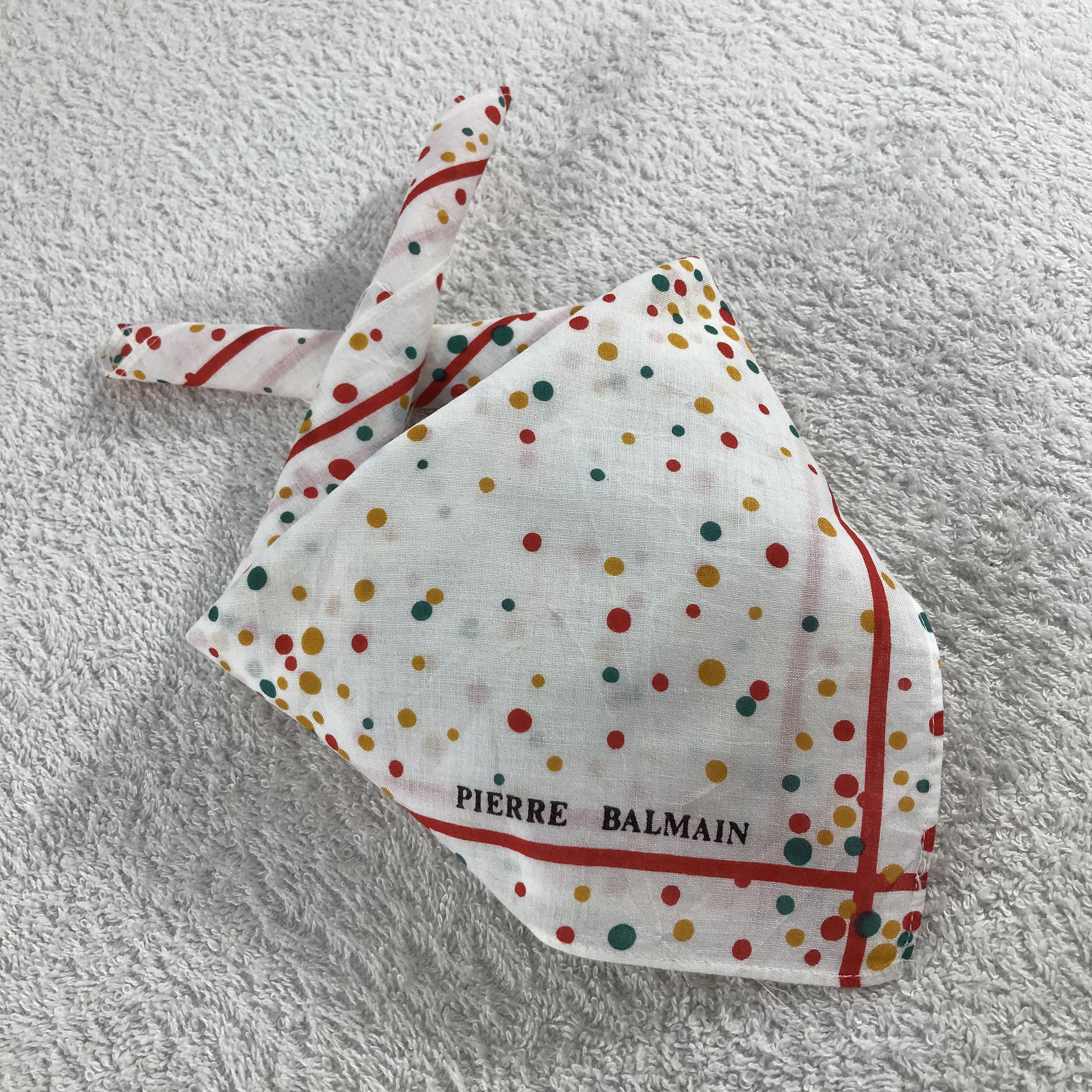 Pierre Balmain × Vintage Pierre Balmain Bandana / Handkerchief / Neckerchief - S245 Size ONE SIZE - 4 Thumbnail